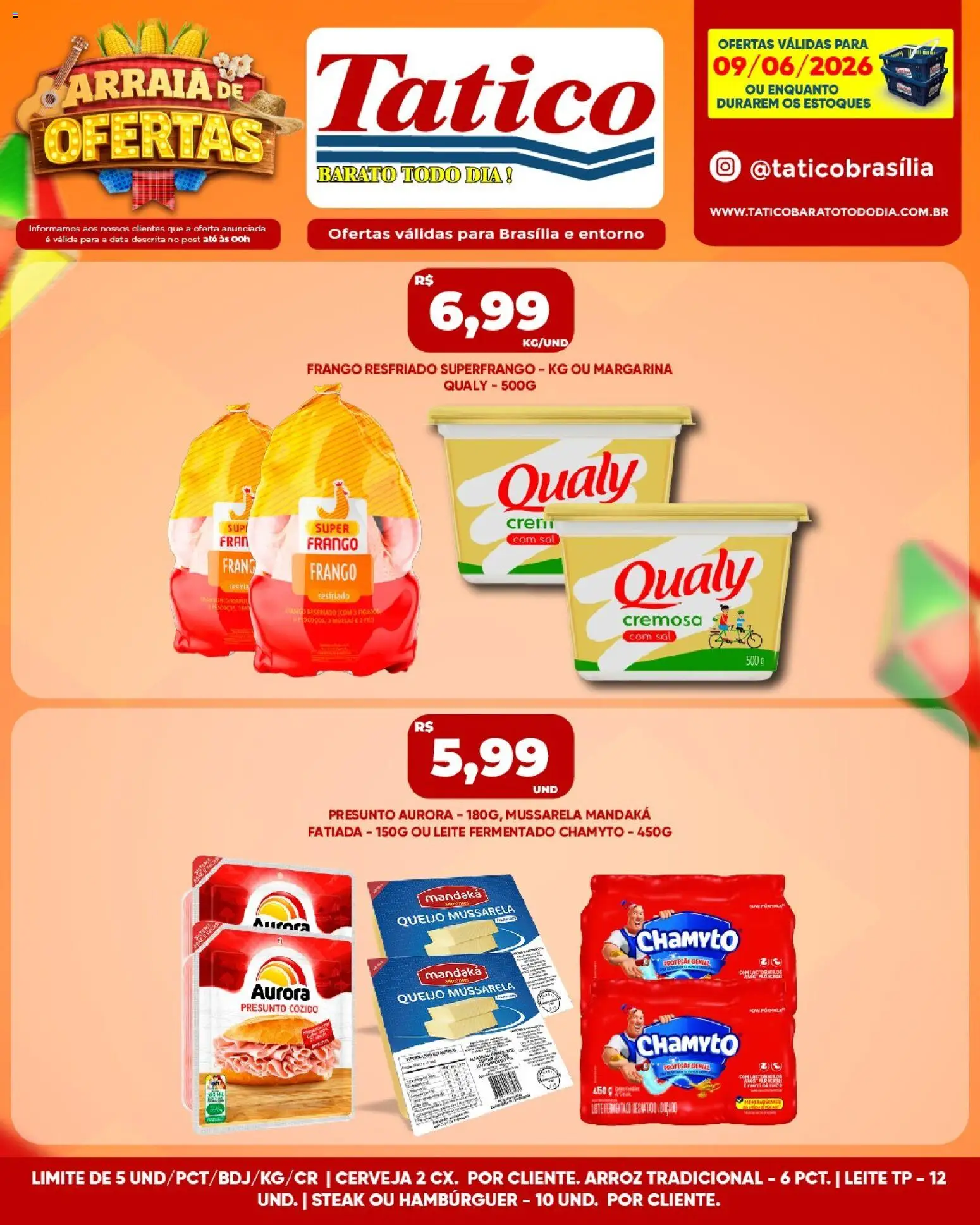 Tatico Folheto - válido de 10.06.2026 | Página: 25 | Produtos: Queijo, Presunto, Leite fermentado, Margarina