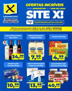 X Supermercados ofertas incríveis - Pré-Visualização do folheto da loja X Supermercados, válido de 14/09/2026