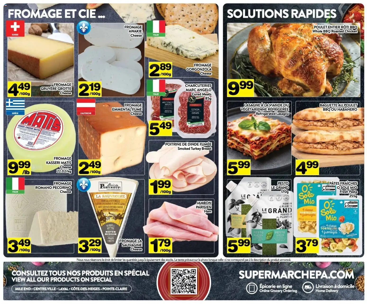 Pa Supermarché flyer valid from Aug 10, 2026 | Page: 6 | Products: Pesto, Baguette, Cheese, Chicken