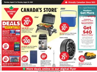 Preview of Canadian Tire weekly flyer from shop Canadian Tire valid from Aug 13, 2026
