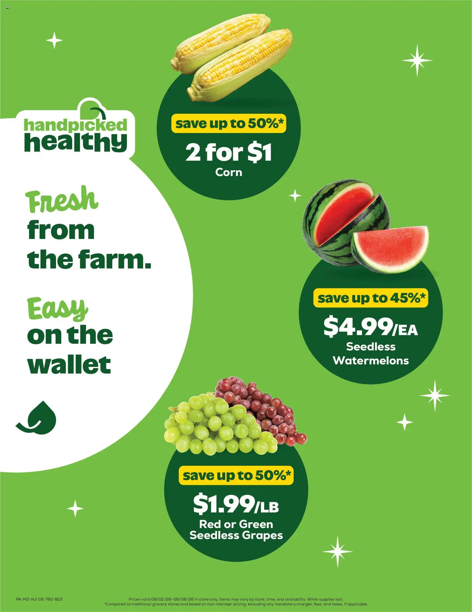 Grocery Outlet Weekly Ad - valid from 09/02/2026 | Page: 4 | Products: Corn, Wallet, Grapes, Seedless grapes