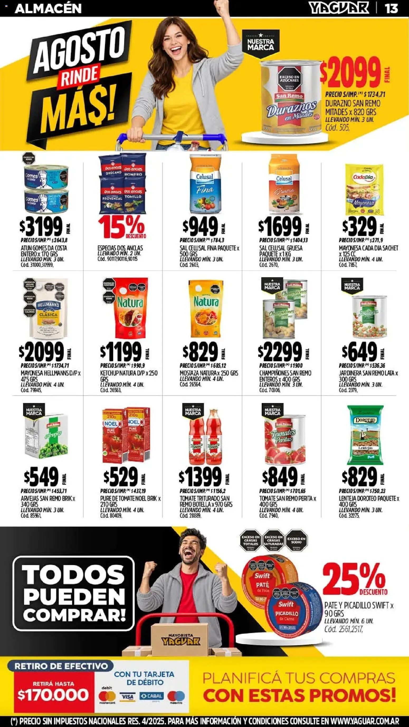 Yaguar - Oferta Semanal Misiones │ válido desde el 17/07/2026 | Página: 14 | Productos: Durazno, Mostaza, Duraznos, Puré
