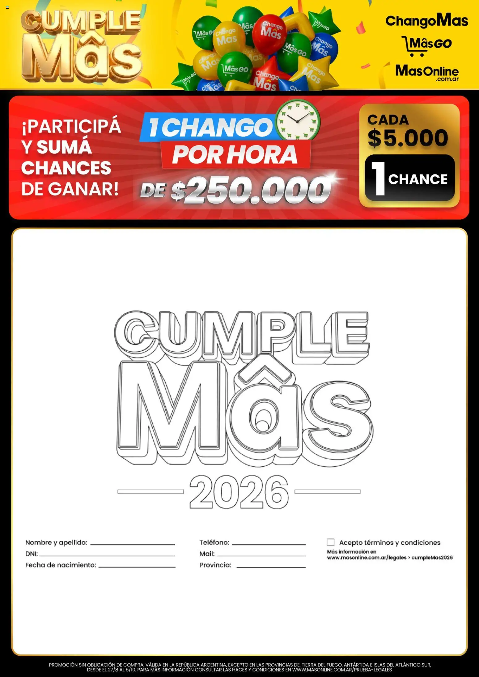 Changomas - Marcas participantes │ válido desde el 01/09/2026 | Página: 2 | Productos: Teléfono, Tierra