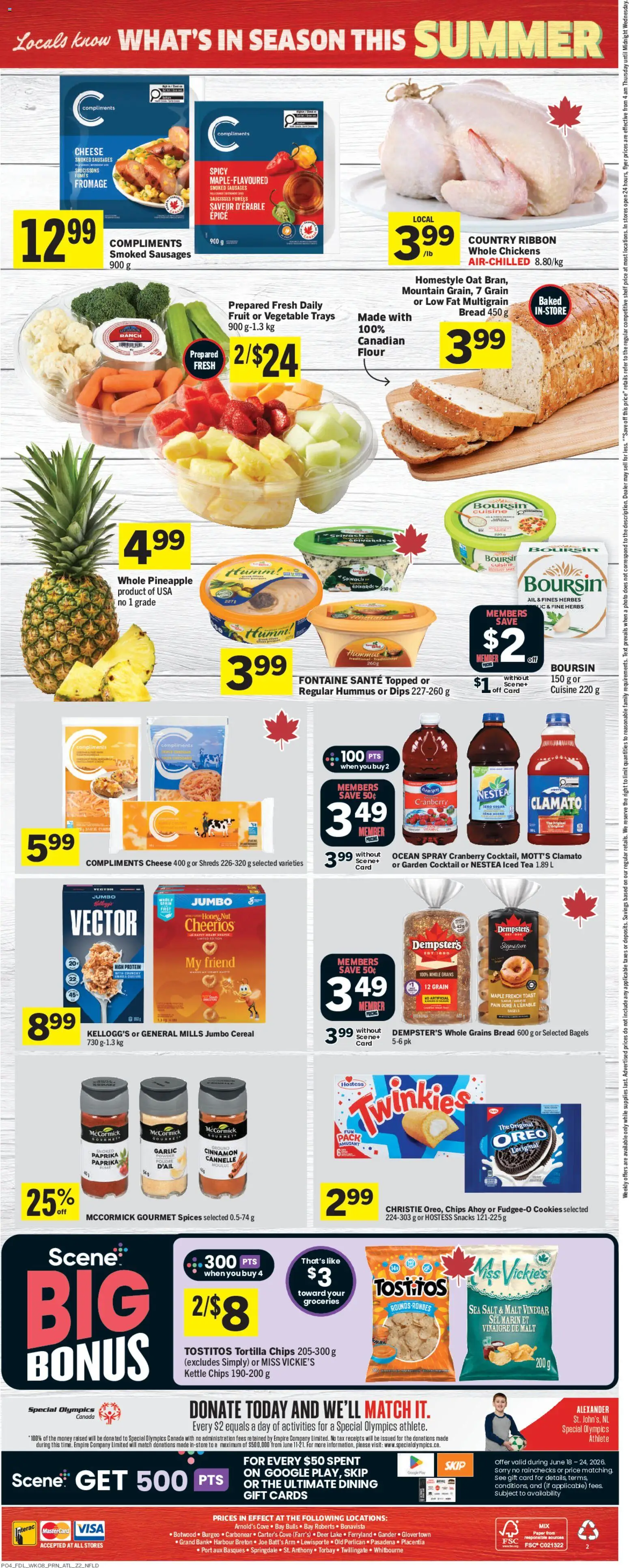 Foodland flyer valid from 18.06.2026 | Page: 2 | Products: Cookies, Powder, Cheese, Bread