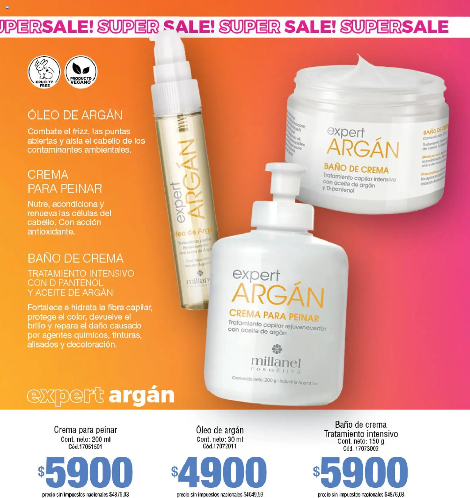 Millanel - Catálogo │ válido desde el 20/07/2026 | Página: 122 | Productos: Baño, Aceite, Baño de crema, Crema