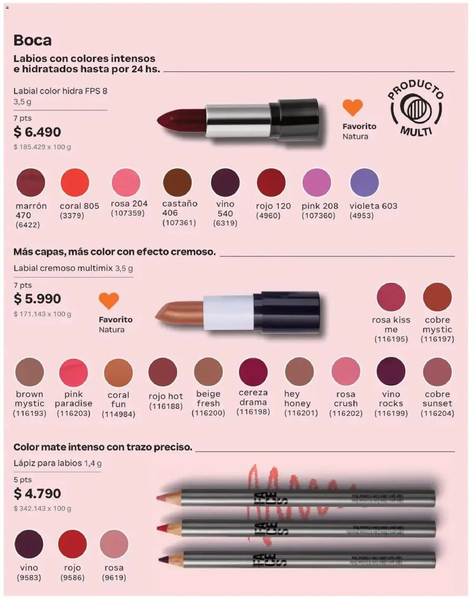 Natura catálogo │ válido desde el 31.08.2026 | Página: 101 | Productos: Mate, Vino, Labial, Cobre