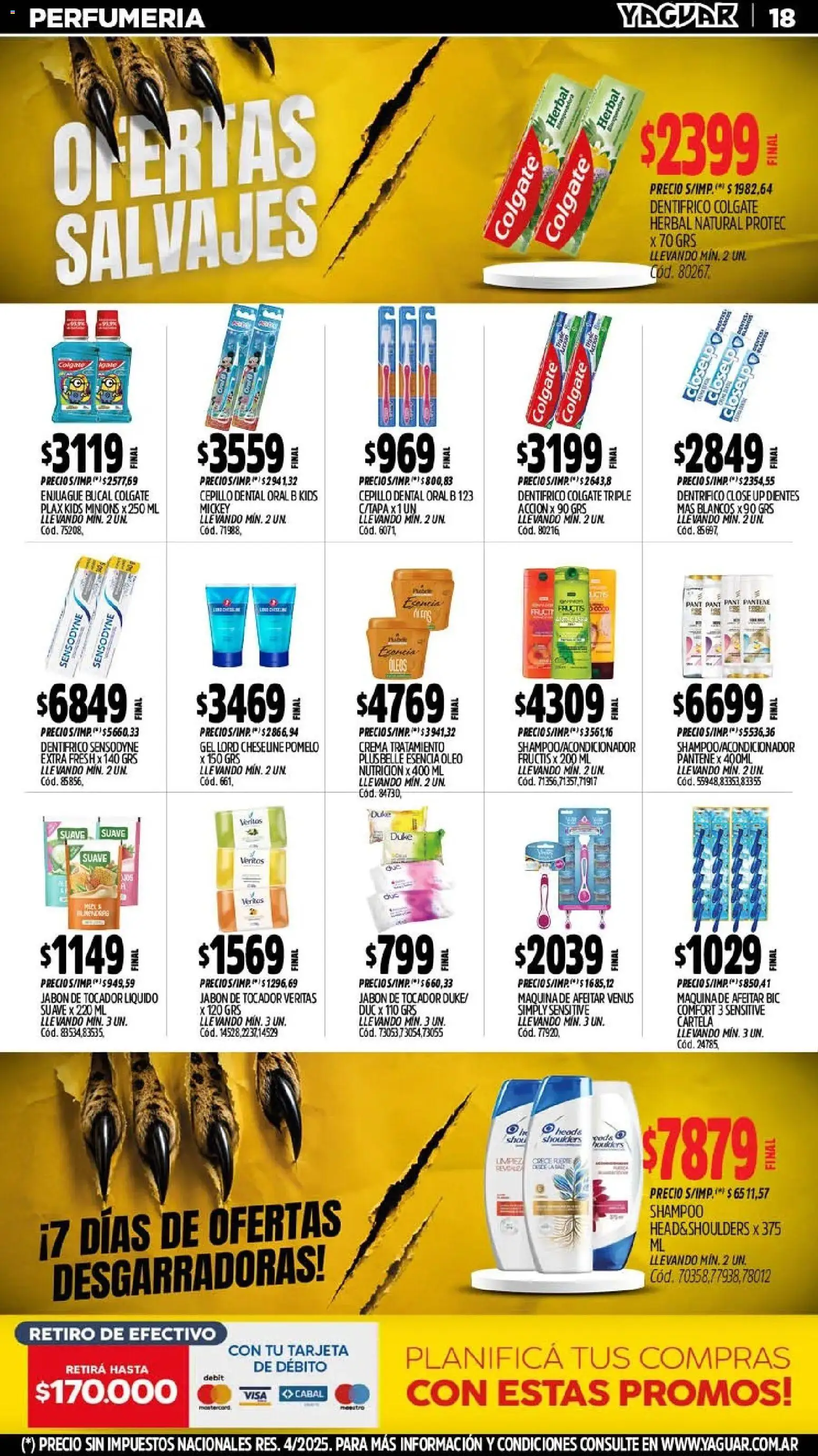 Yaguar - Oferta Semanal Trelew │ válido desde el 10/08/2026 | Página: 19 | Productos: Jabón, Enjuague bucal, Pomelo, Crema