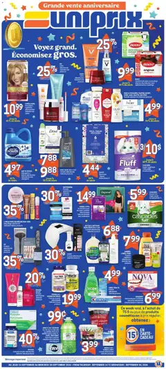 Preview of Uniprix weekly flyer / circulaire from shop Uniprix valid from Sep 24, 2026