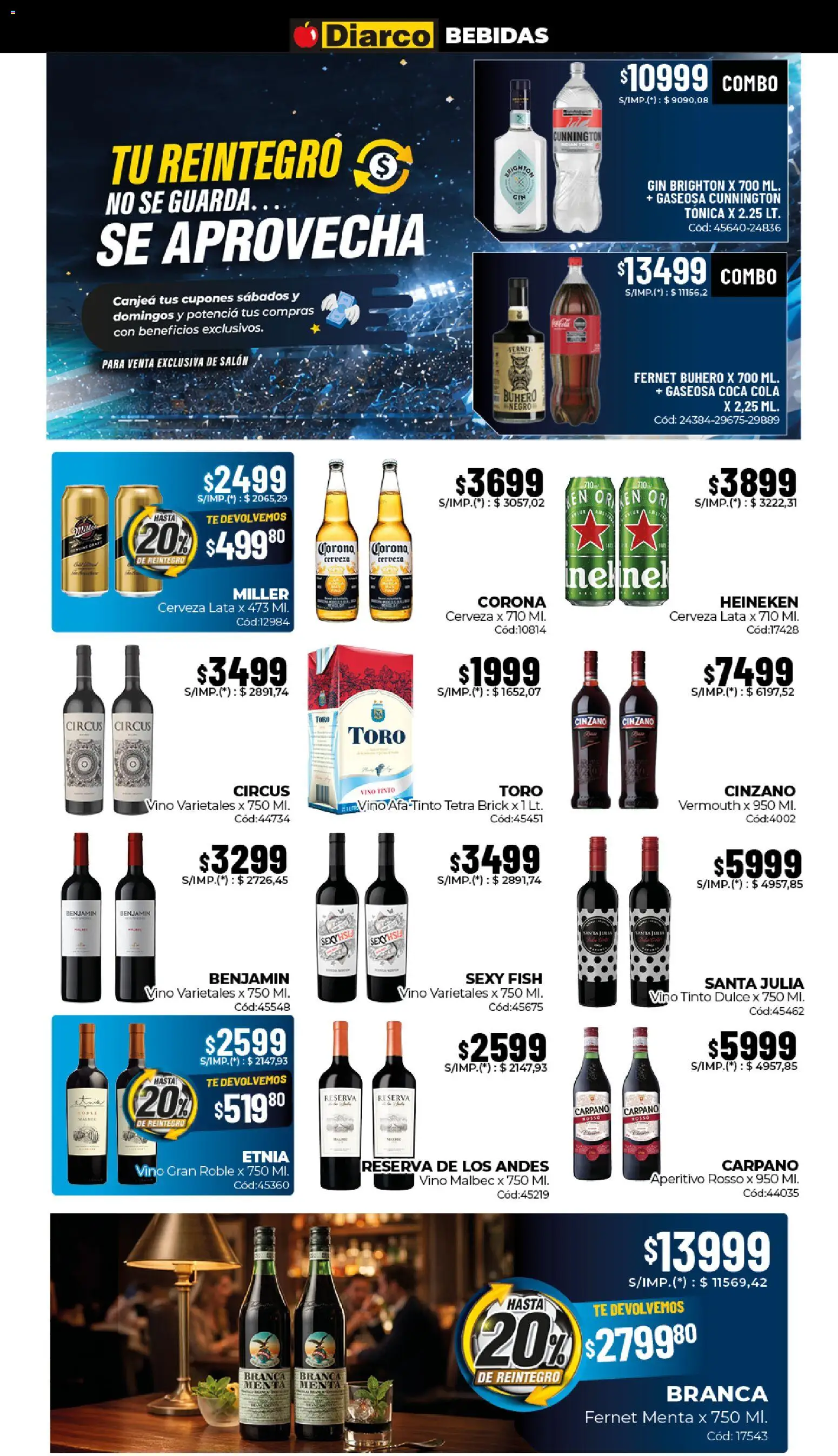 Diarco ofertas │ válido desde el 01.06.2026 | Página: 7 | Productos: Gin, Gaseosa, Vino, Té