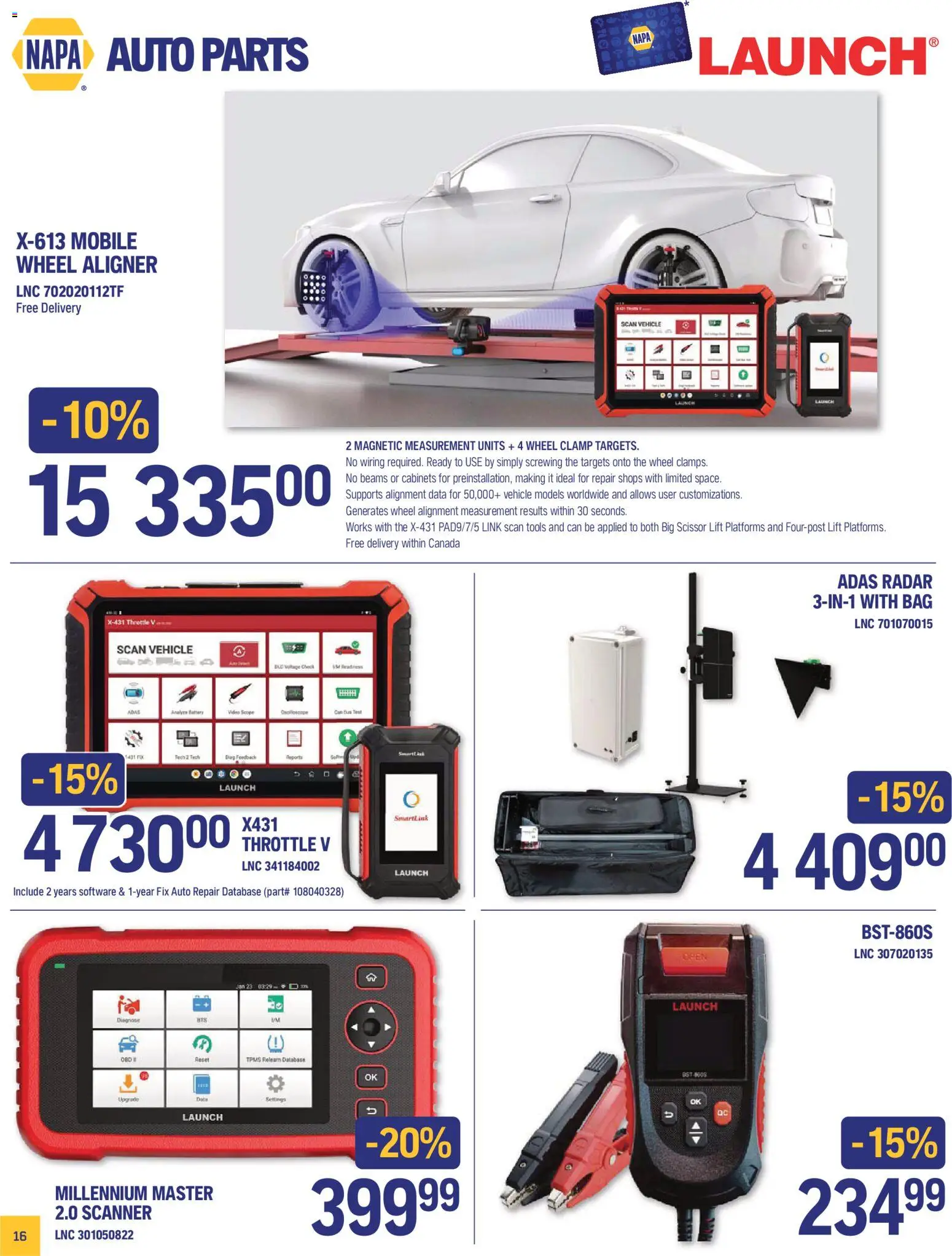 NAPA Auto Parts flyer valid from Sep 1, 2026 | Page: 18 | Products: Bag, Tools