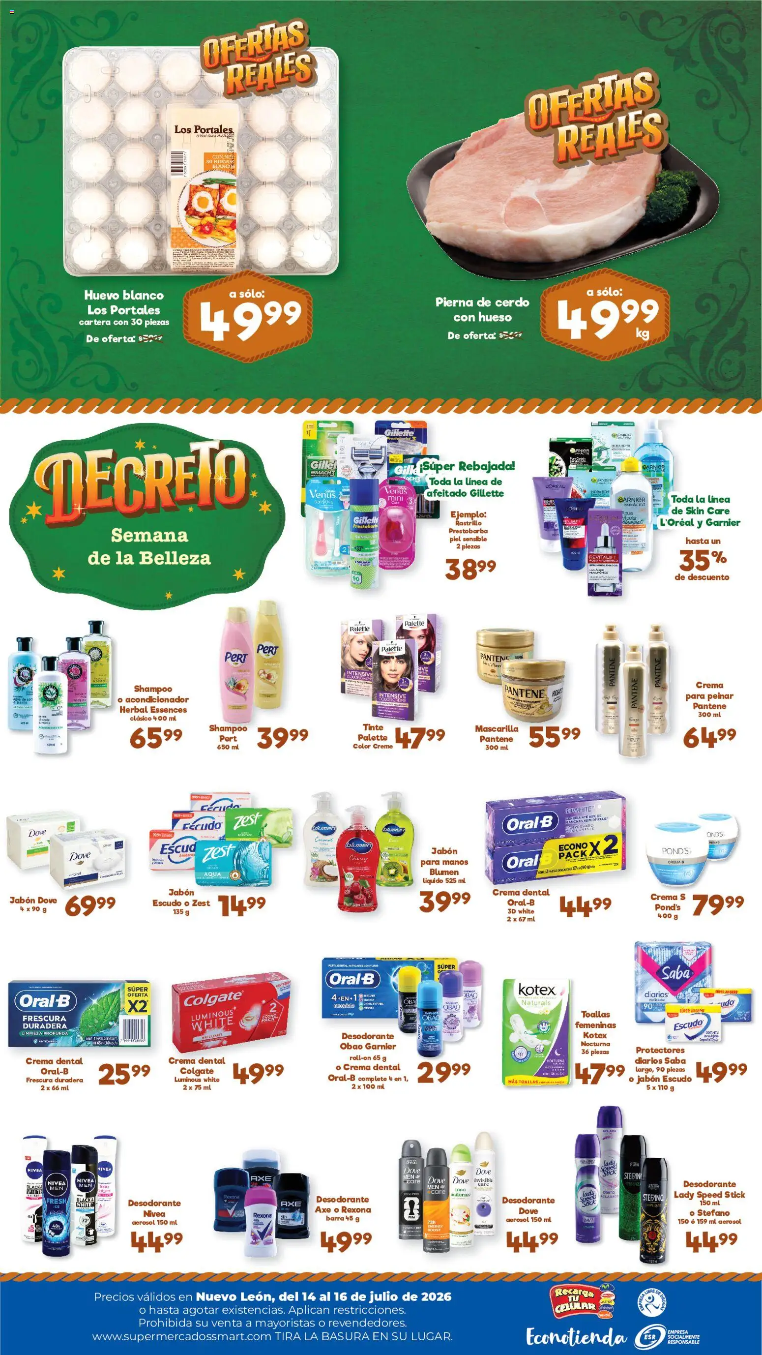 Nuevas ofertas de S-Mart válidas en toda la República Mexicana desde el 14/07/2026. ¡Encuentra las mejores ofertas en S-Mart folleto Ofertas de feria Monterrey! | Página: 2