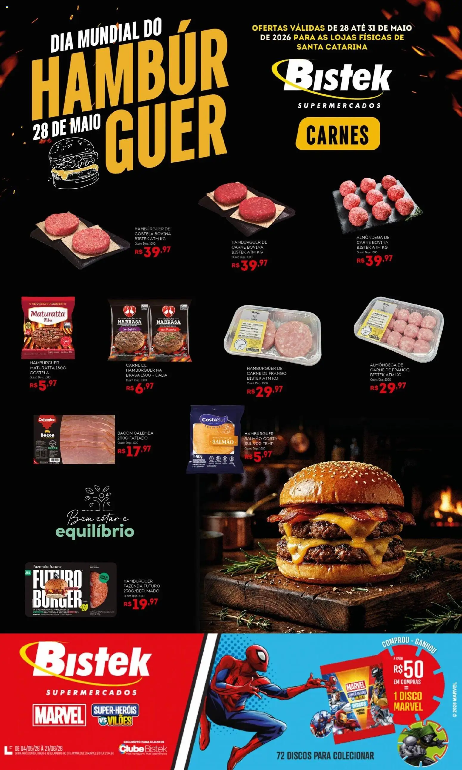 Bistek Supermercados Folheto - válido de 28.05.2026 | Página: 1 | Produtos: Maiô, Carne de frango, Carne, Frango