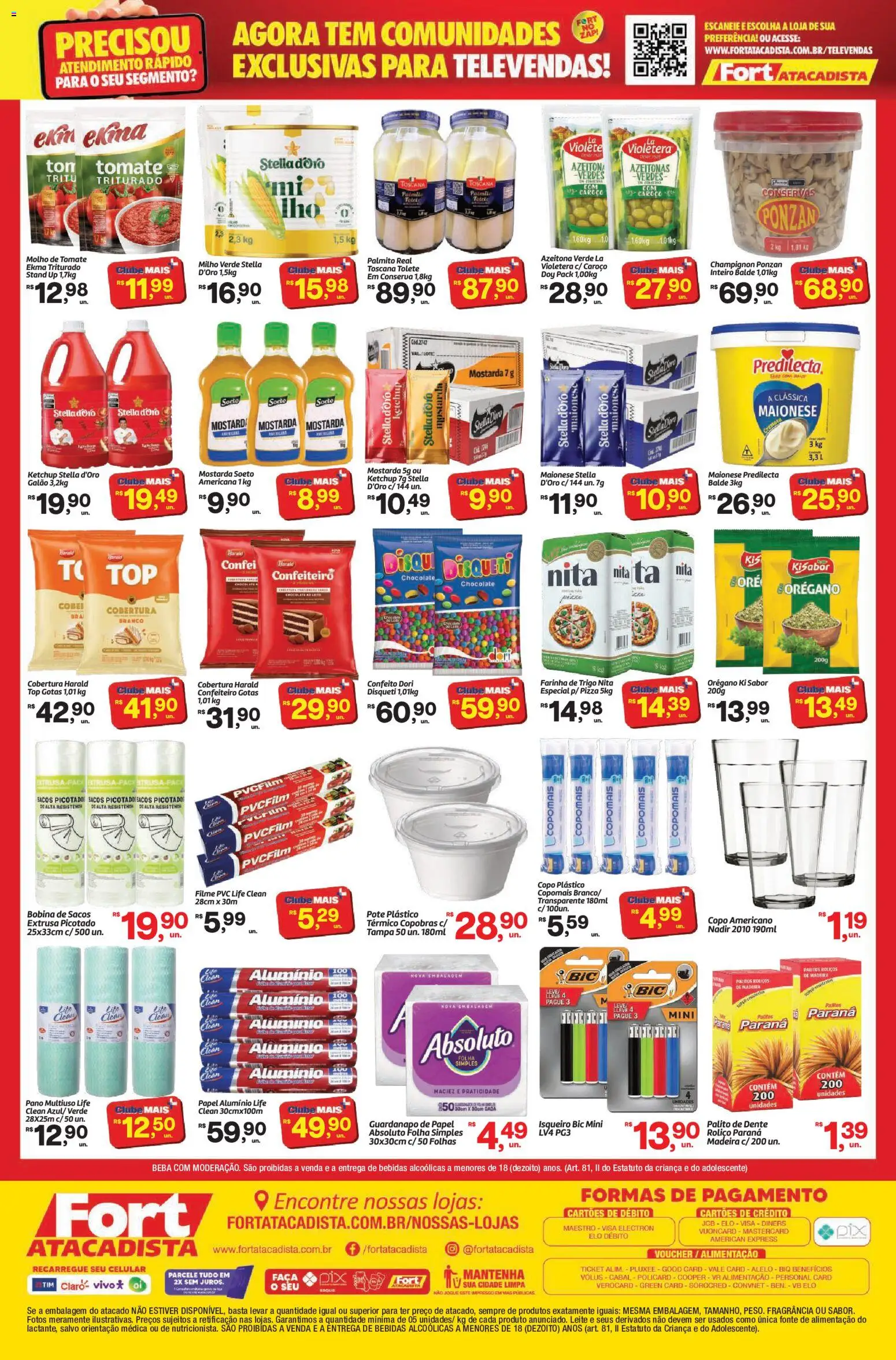 Fort Atacadista Folheto - válido de 17/08/2026 | Página: 2 | Produtos: Azeitonas, Mostarda, Maionese, Balde