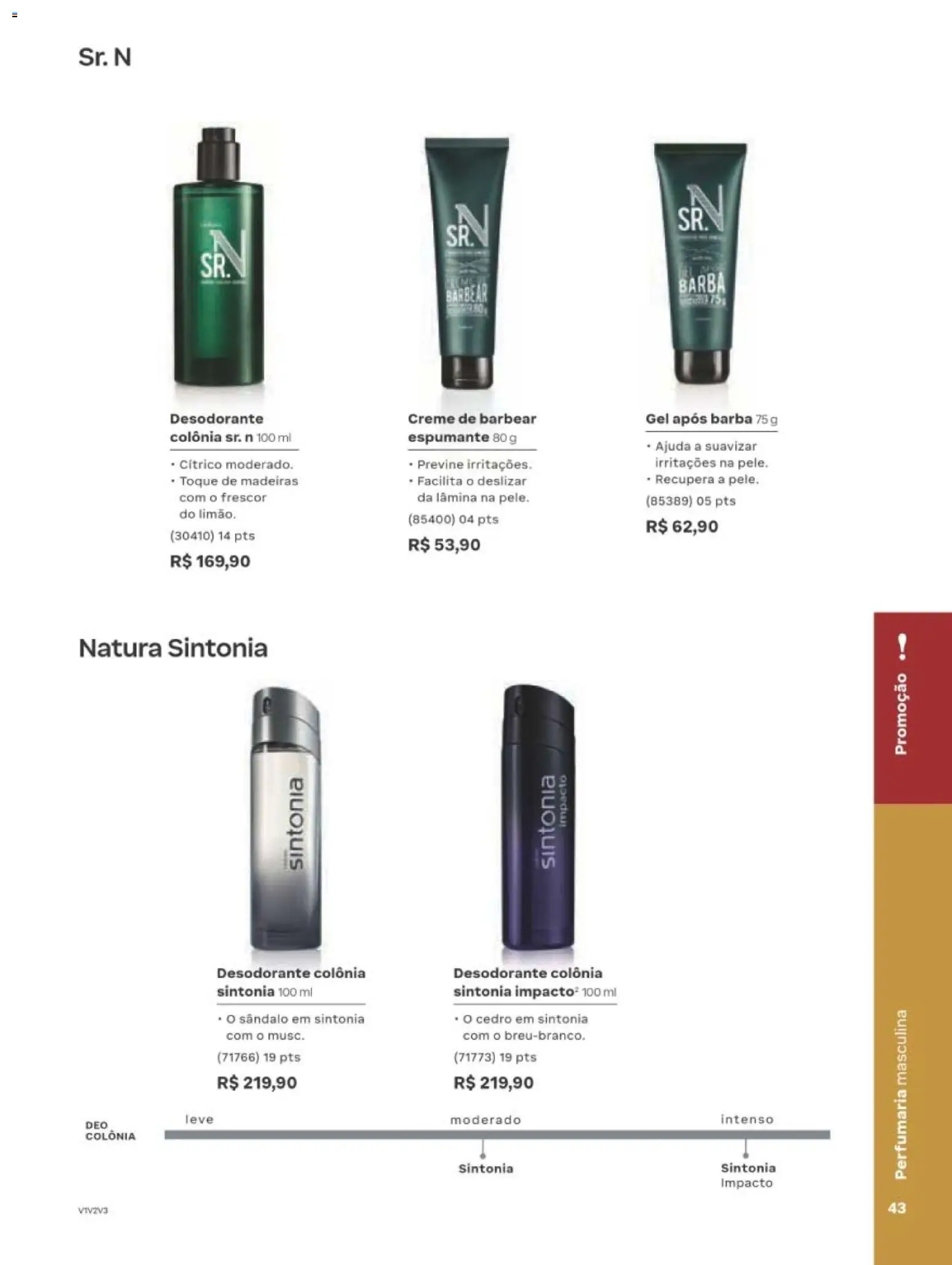 Natura Folheto - válido de 29/06/2026 | Página: 43 | Produtos: Madeiras, Desodorante, Creme, Creme de barbear