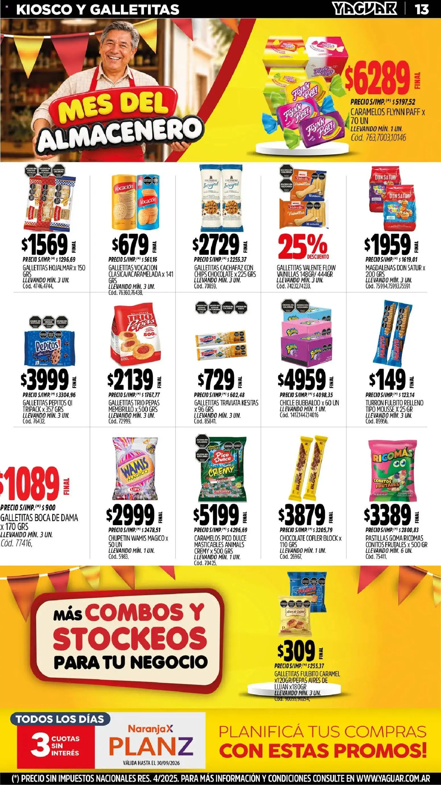 Yaguar - Oferta Semanal General Roca │ válido desde el 31/08/2026 | Página: 13 | Productos: Pico, Mousse, Chocolate, Chicle
