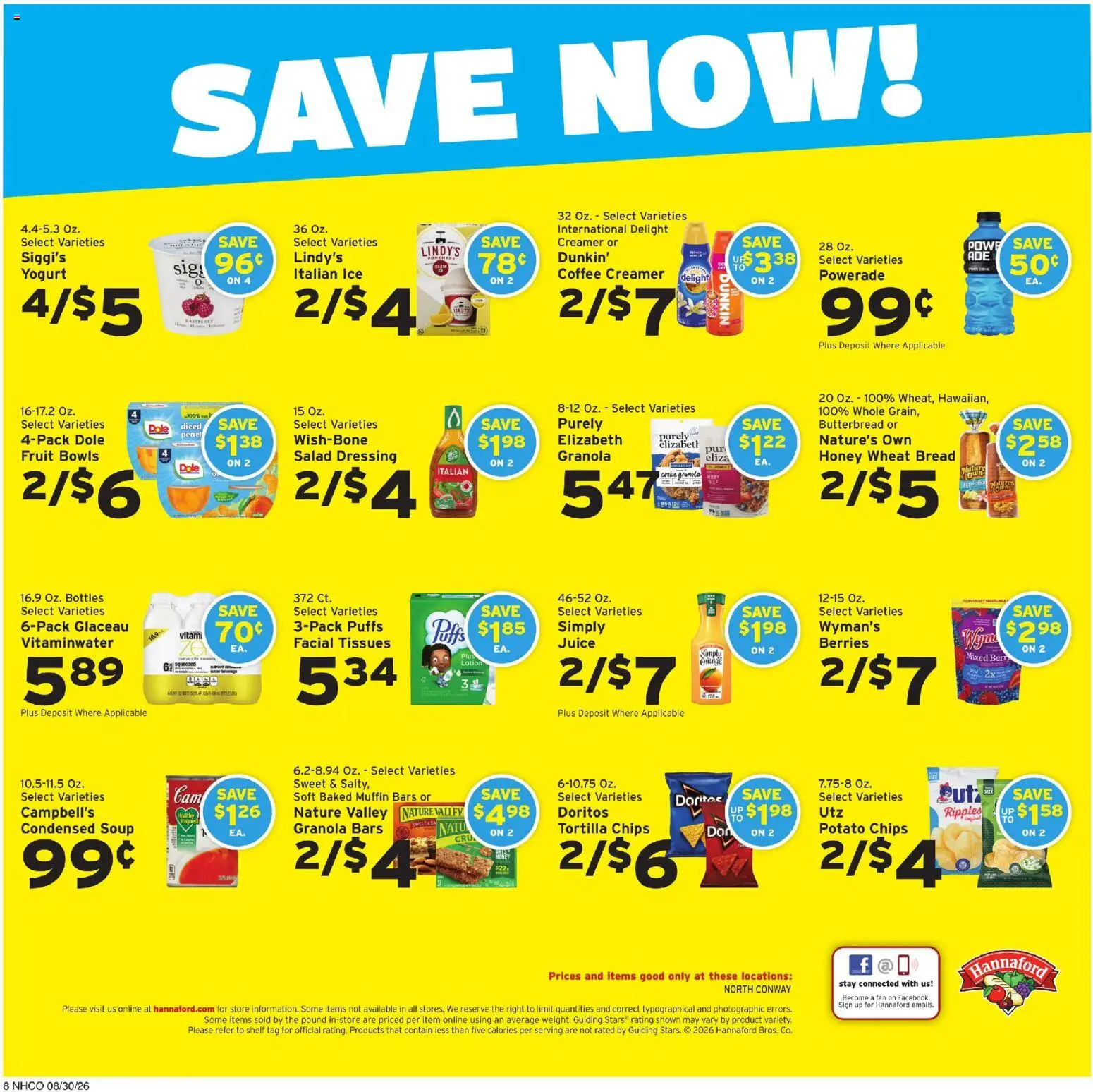 Hannaford Weekly Ad - valid from 08/30/2026 | Page: 8 | Products: Honey, Juice, Fruit, Dressing