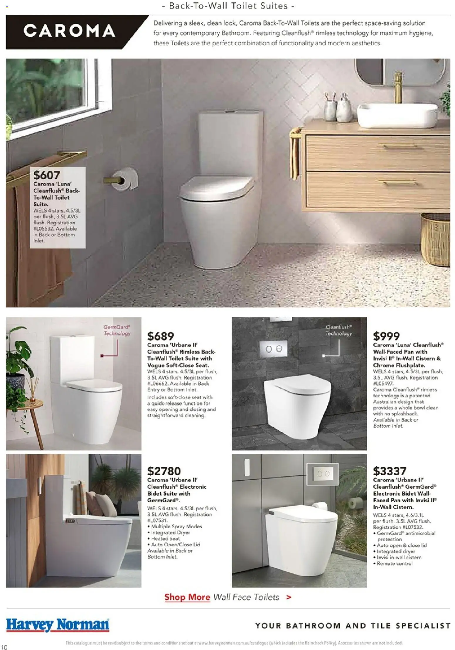 Harvey Norman catalogue - valid from 09/09/2026 | Page: 10 | Products: Toilet, Accessories, Remote control, Bathroom