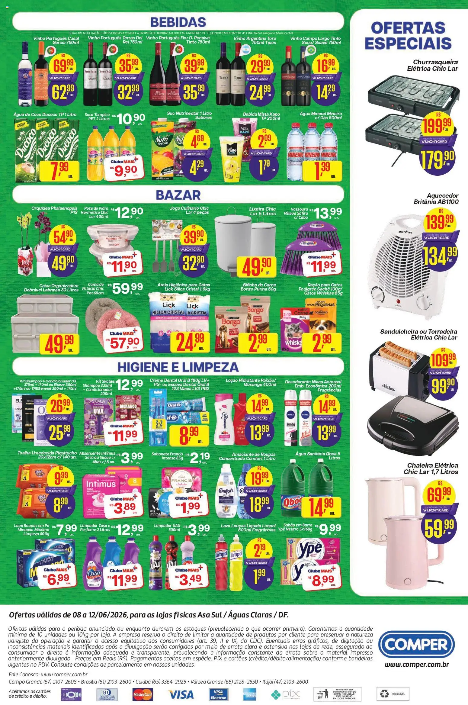 Comper Folheto - válido de 08.06.2026 | Página: 4 | Produtos: Torradeira, Perfume, Amaciante de roupas, Cordeiro
