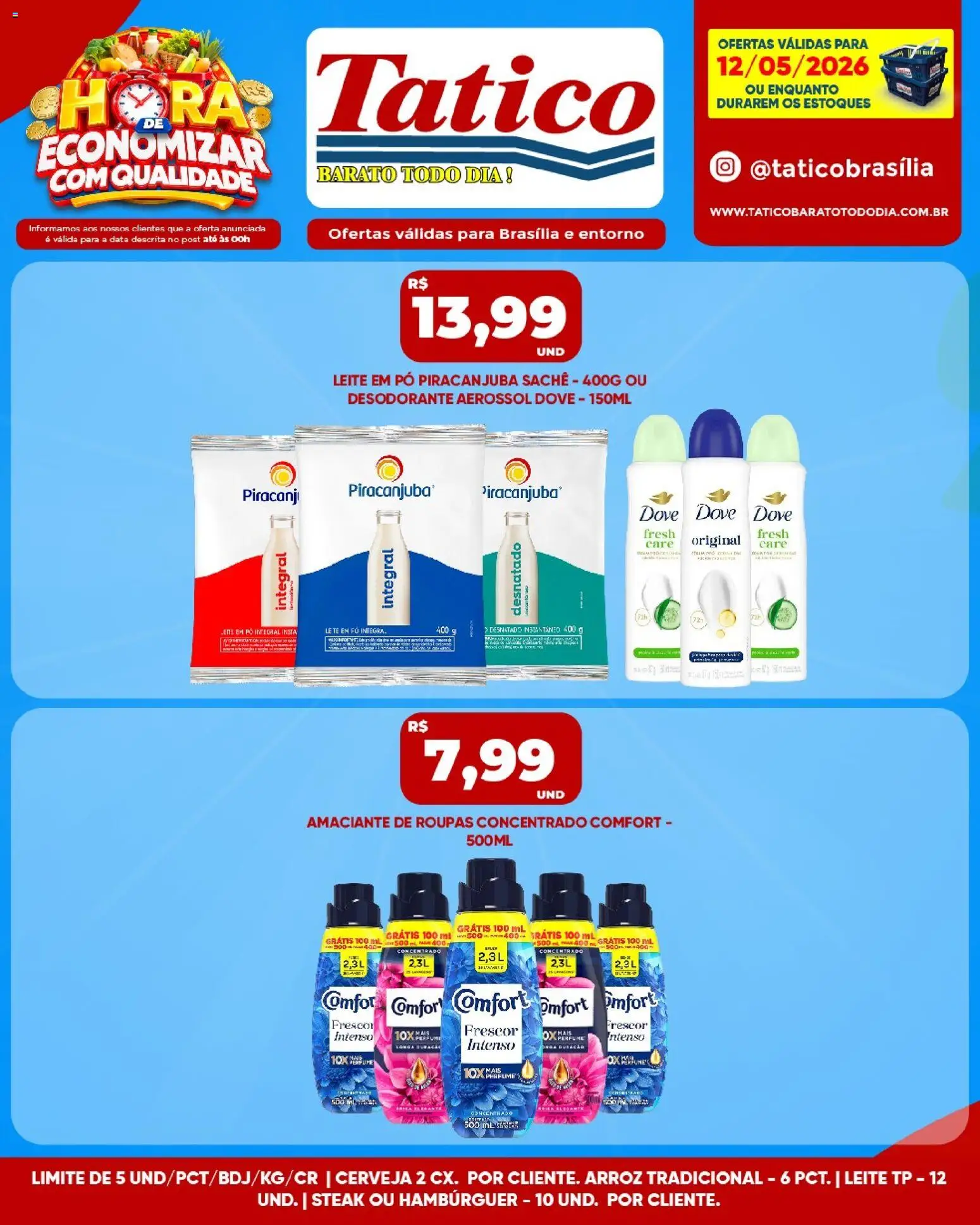 Tatico Folheto - válido de 12.05.2026 | Página: 9 | Produtos: Perfume, Leite, Hambúrguer, Amaciante