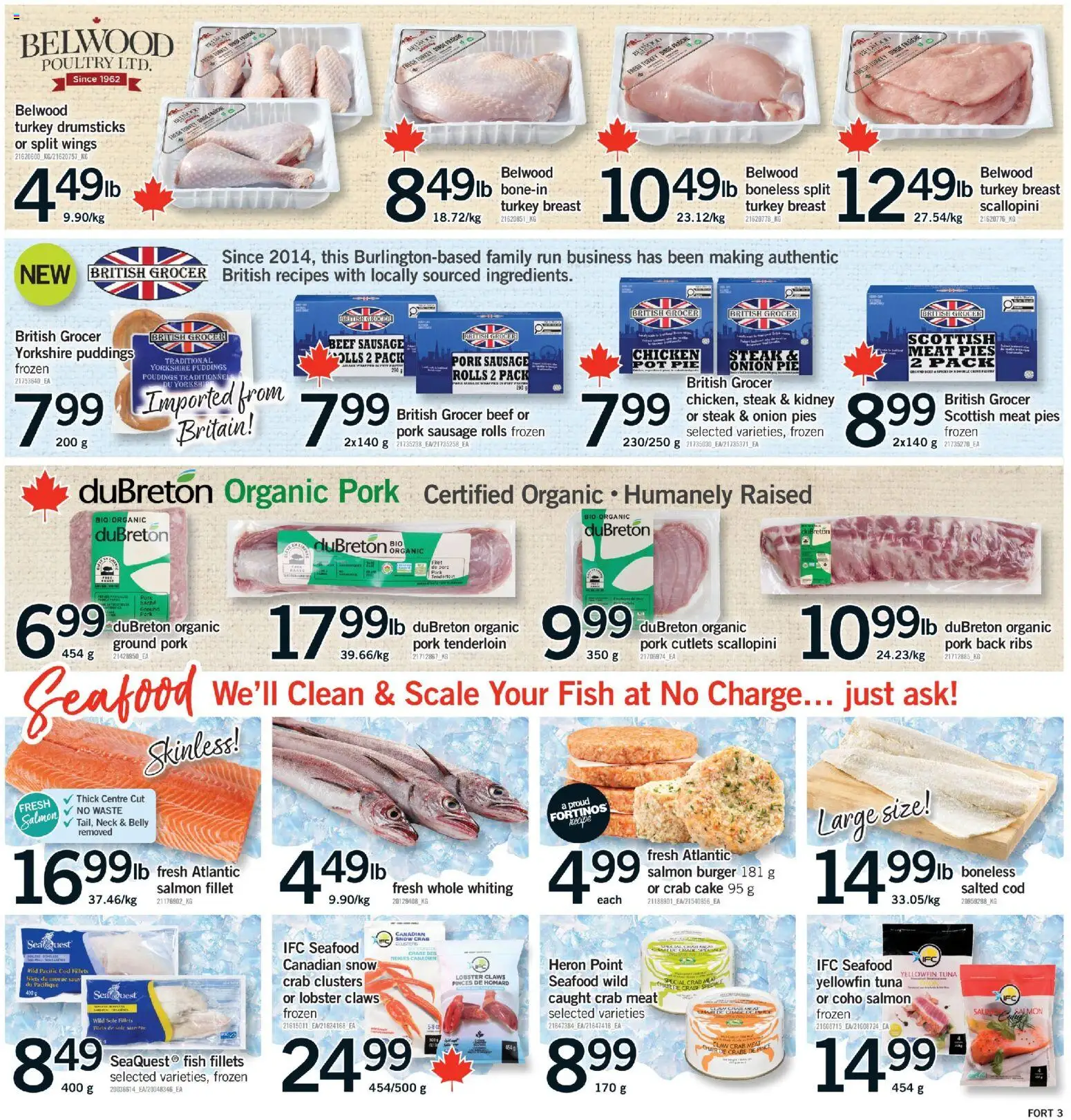 Fortinos flyer valid from Sep 24, 2026 | Page: 4 | Products: Fillet, Salmon, Meat, Onion