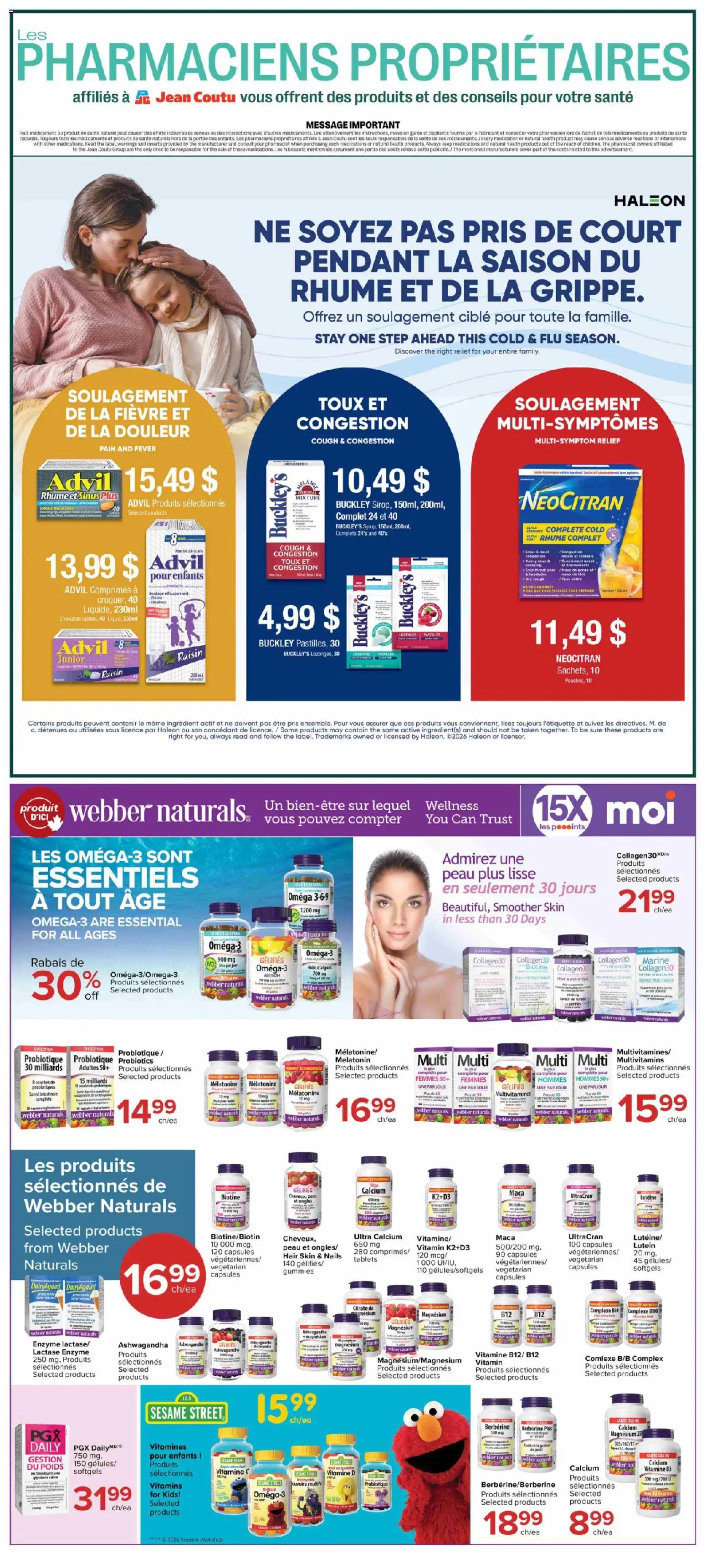 Jean Coutu flyer valid from Sep 10, 2026 | Page: 9 | Products: Capsules, Sesame, Omega, Ingredients