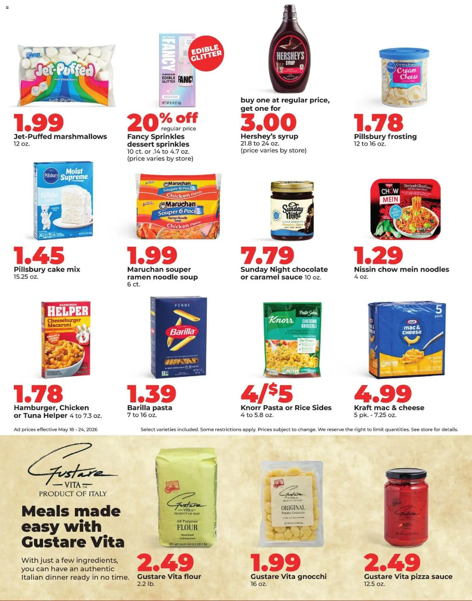 HyVee Weekly Ad - valid from 18.05.2026 | Page: 28 | Products: Chocolate, Pizza, Noodles, Pasta