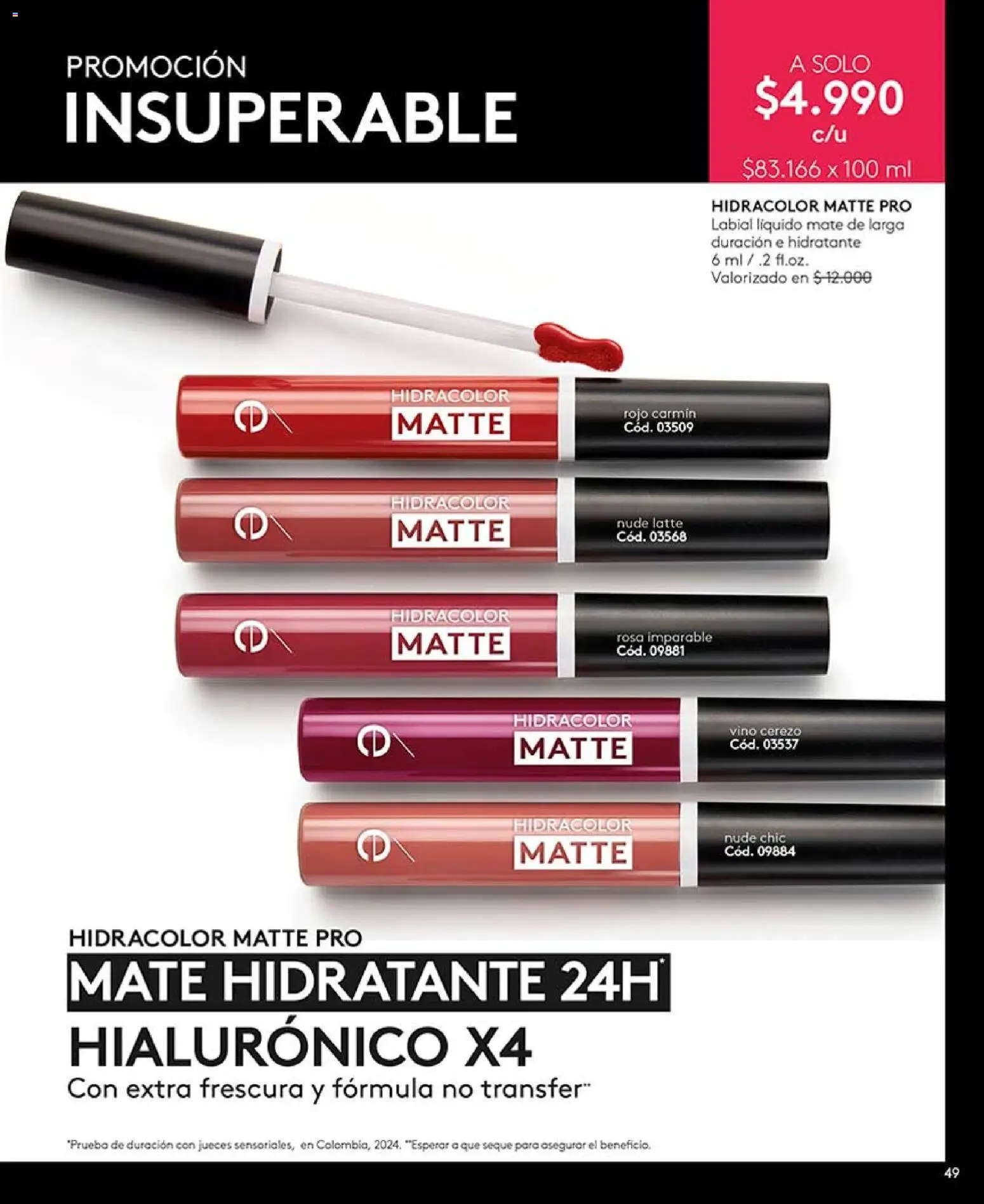 Catálogo Ésika Campaña 11 │ válido desde el 15.06.2026 | Página: 49 | Productos: Mate, Vino, Labial