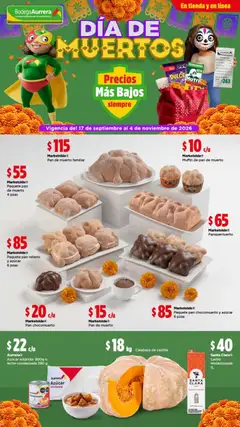 Vista previa de Bodega Aurrerá folleto Día de Muertos, nuevo folleto de la tienda, válido en México a partir del 17/09/2026