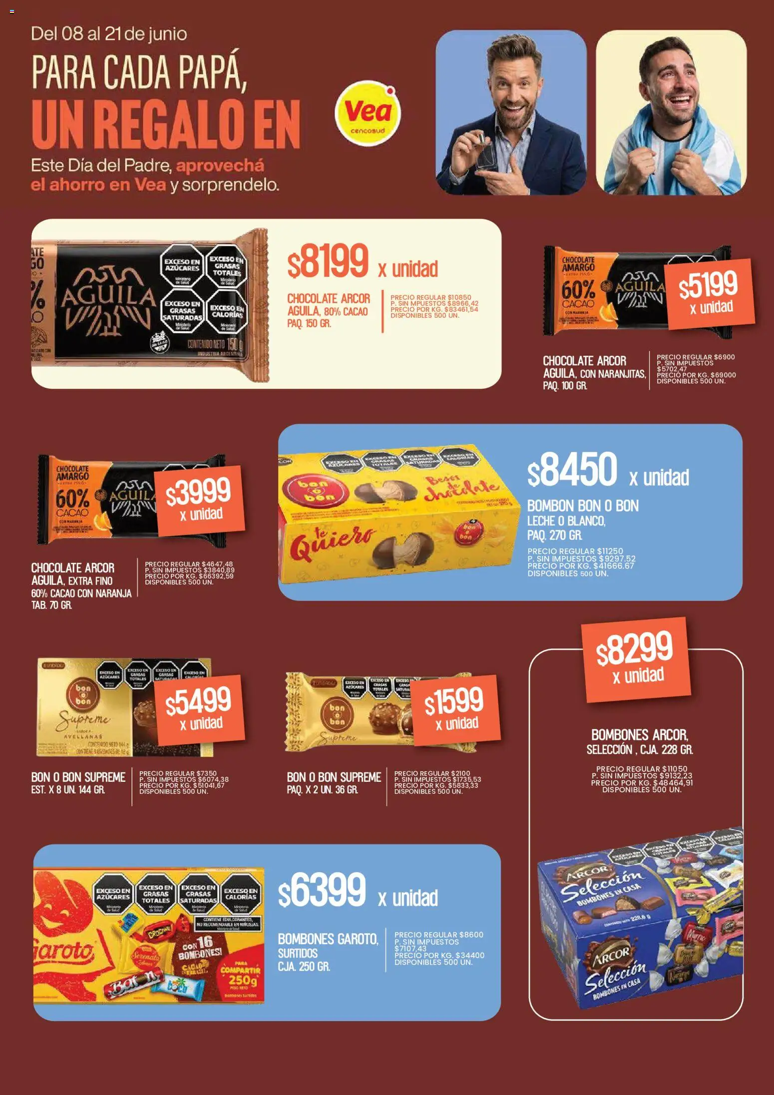 Vea - Volante Especial Dia del Padre │ válido desde el 08.06.2026 | Página: 18 | Productos: Bombones, Leche, Chocolate, Cacao