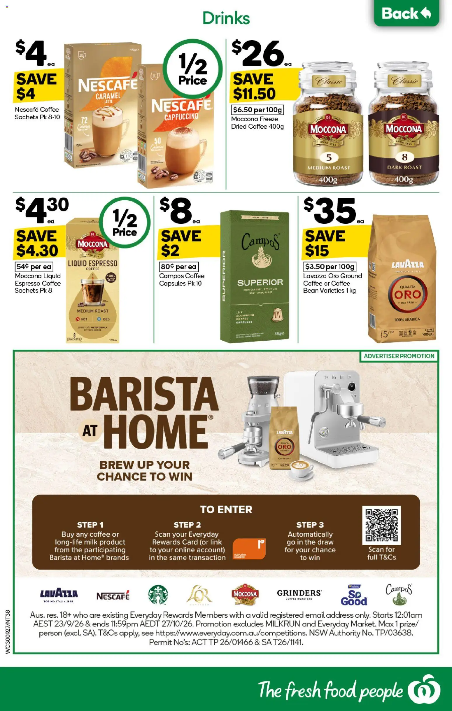 Woolworths catalogue - valid from 30/09/2026 | Page: 34 | Products: Milk, Sachets, Capsules, Moccona