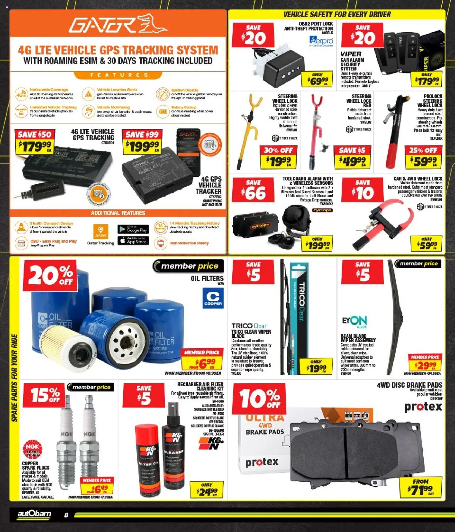 Autobarn catalogue - valid from 29/07/2026 | Page: 8 | Products: Battery, Cleaner, Oil, Press