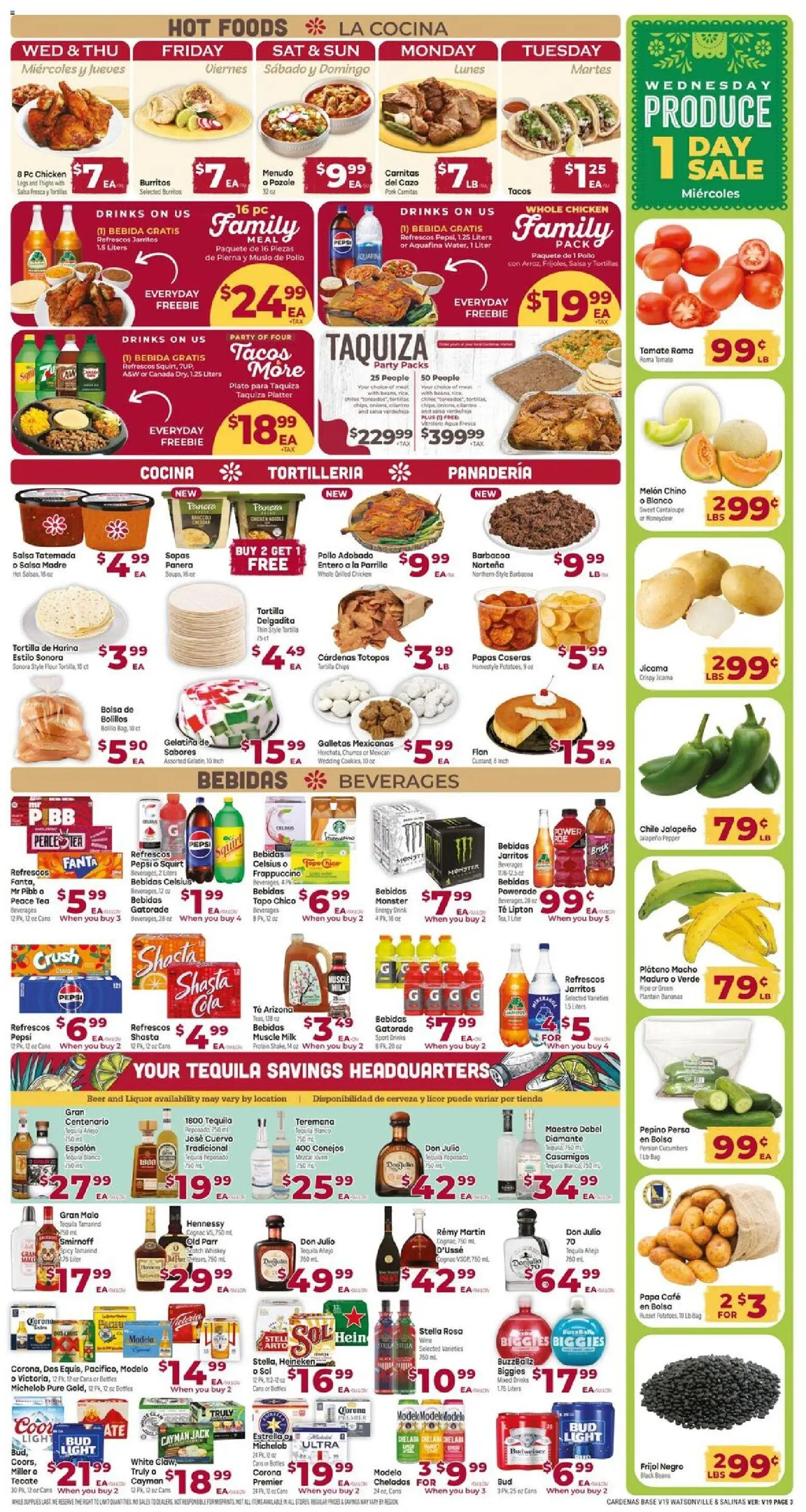 Cardenas Weekly Ad - CA - valid from 27.05.2026 | Page: 3 | Products: Beer, Bananas, Rice, Whiskey