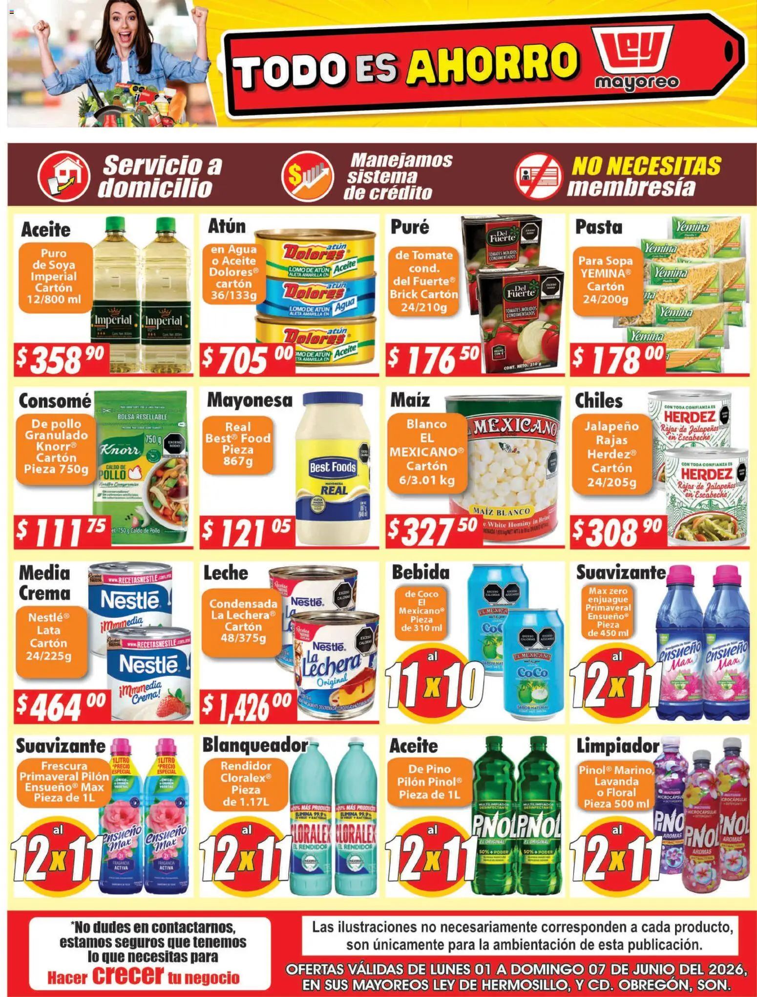 Nuevas ofertas de Casa Ley válidas en toda la República Mexicana desde el 01.06.2026. ¡Encuentra las mejores ofertas en Casa Ley folleto Hermosillo! | Página: 2 | Productos: Mayonesa, Sopa, Tomate, Tomates
