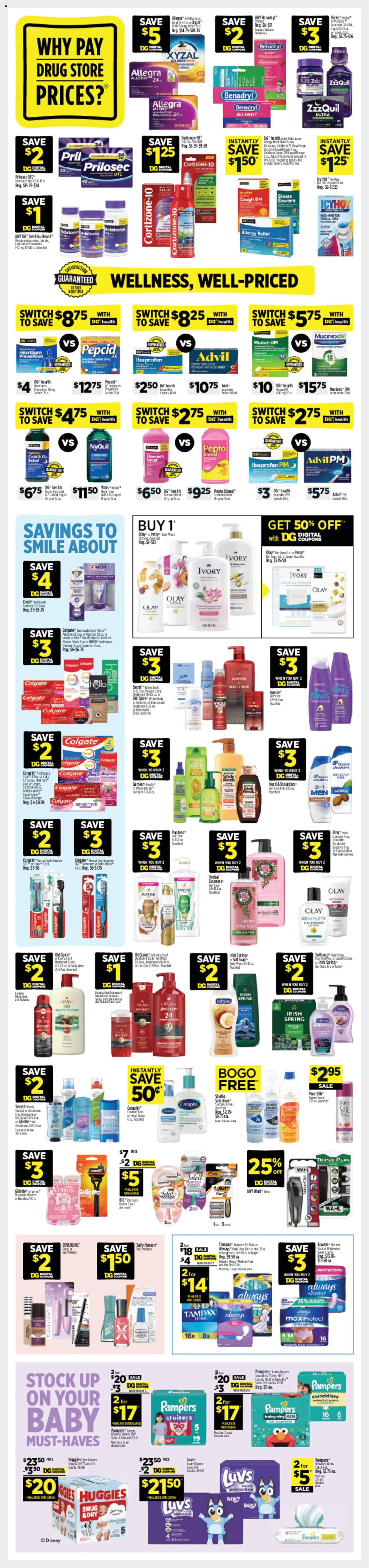 Dollar General Weekly Ad - valid from 08/23/2026 | Page: 9 | Products: Melatonin, Diapers, Head & Shoulders, Body Wash