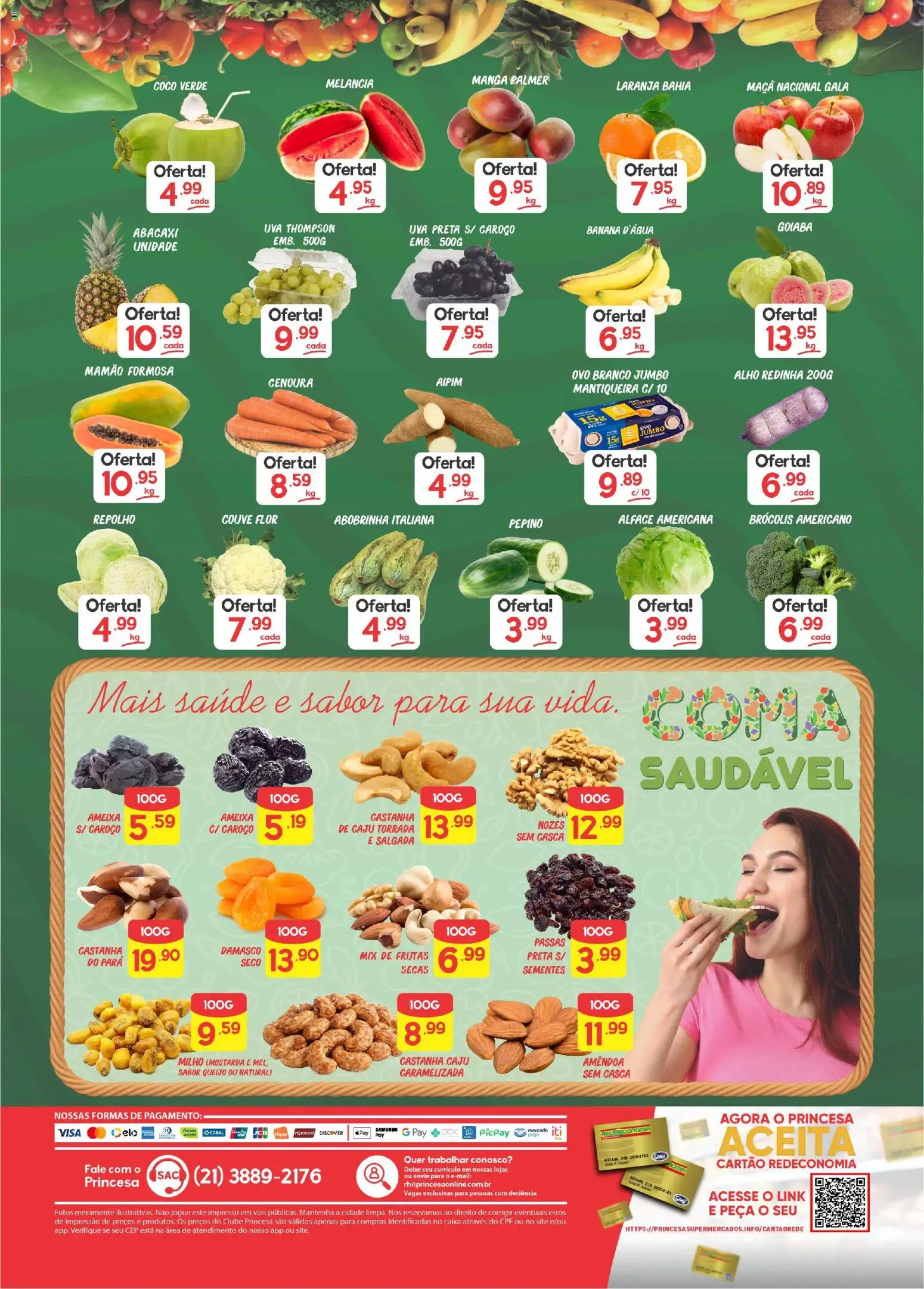 Princesa Folheto - válido de 25/08/2026 | Página: 2 | Produtos: Frutas, Goiaba, Repolho, Abacaxi