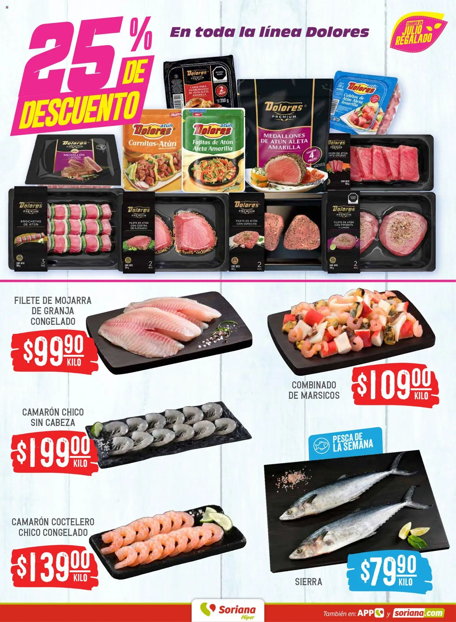 Nuevas ofertas de Soriana válidas en toda la República Mexicana desde el 07/07/2026. ¡Encuentra las mejores ofertas en Soriana Martes y Miércoles del Campo Híper: Saltillo y Torreón! | Página: 5 | Productos: Atún, Limón, Sierra