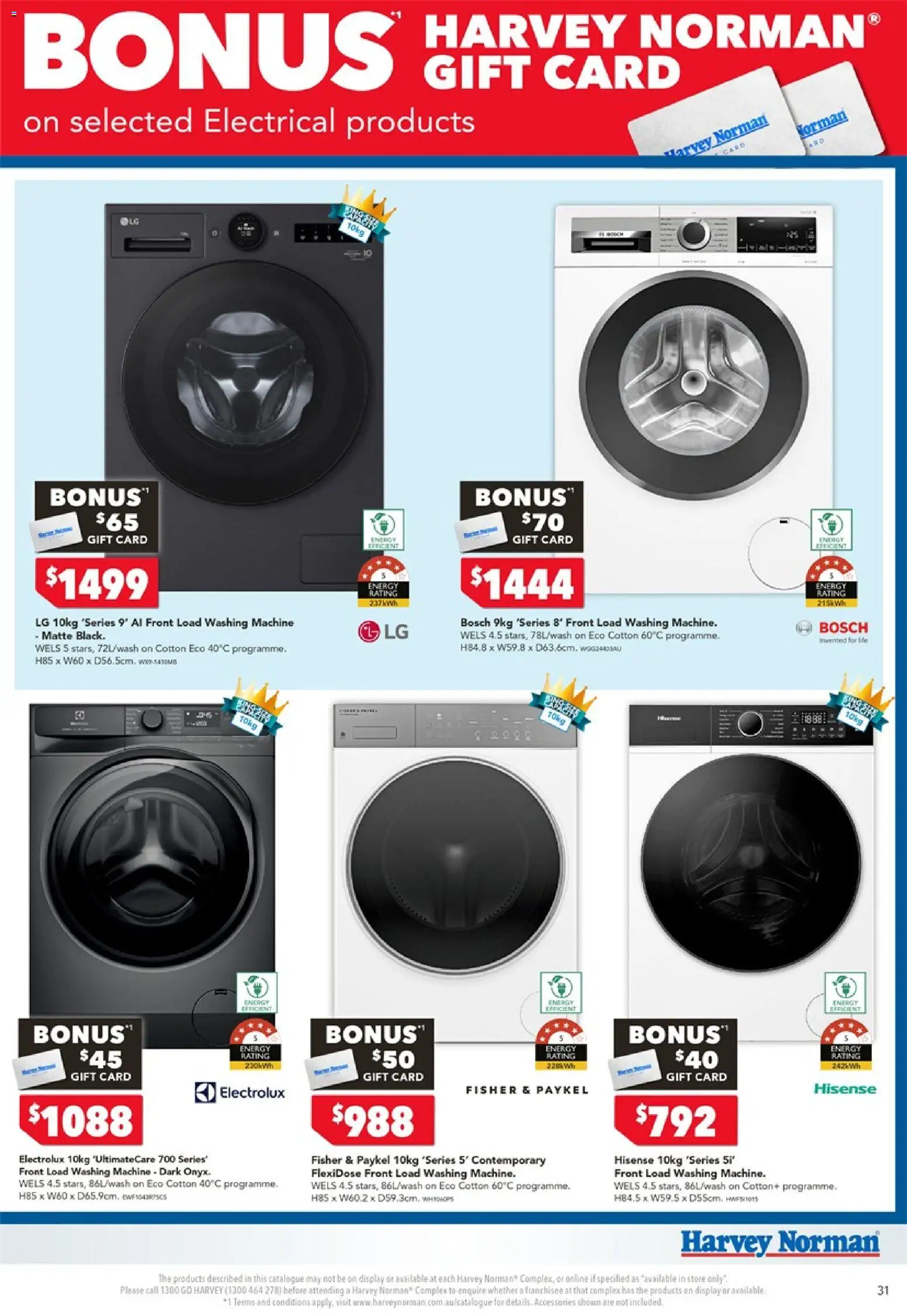 Harvey Norman catalogue - valid from 06/08/2026 | Page: 31 | Products: Accessories, Washing machine