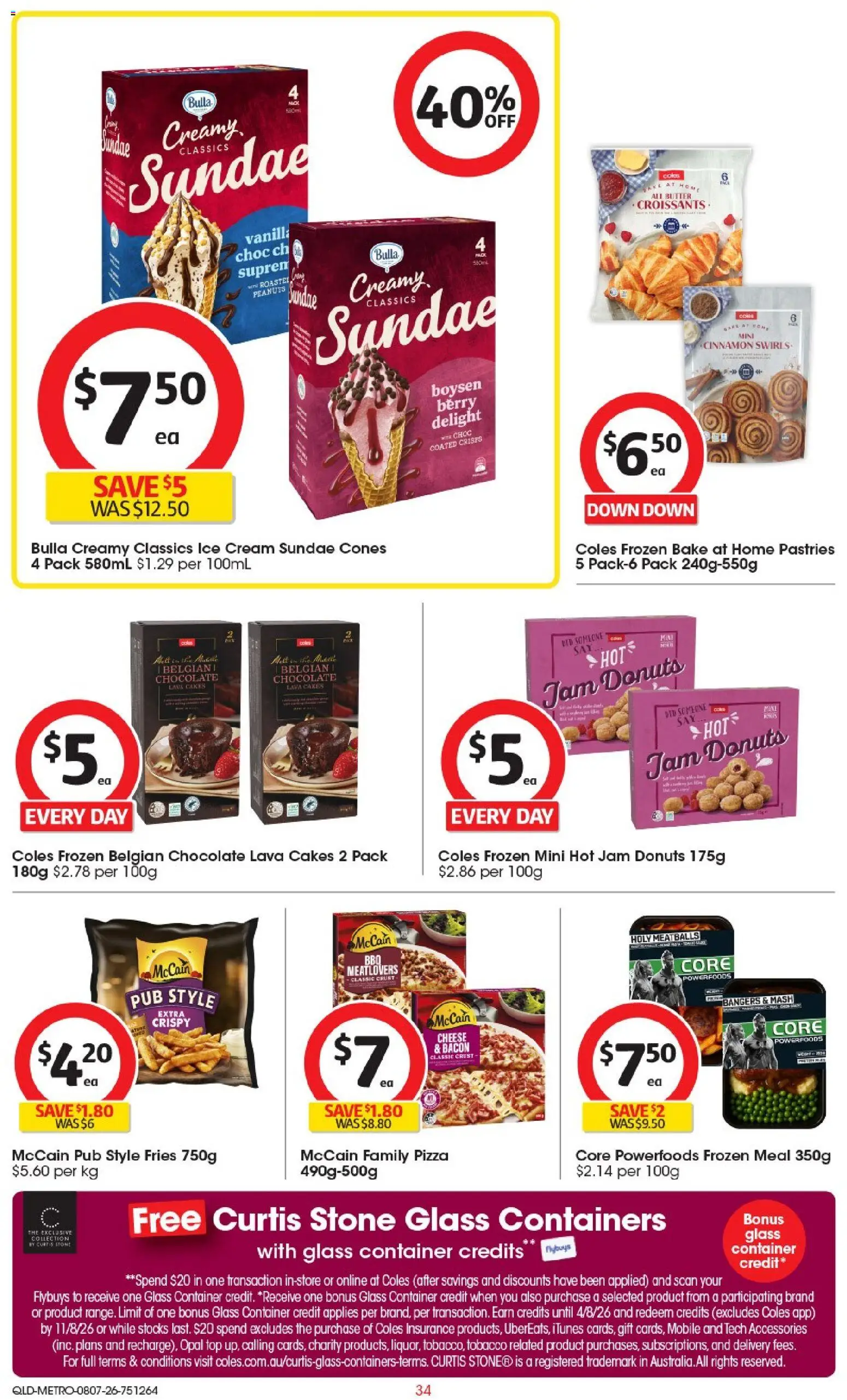 Coles catalogue - valid from 08/07/2026 | Page: 34 | Products: Butter, Donuts, Pizza, Cream