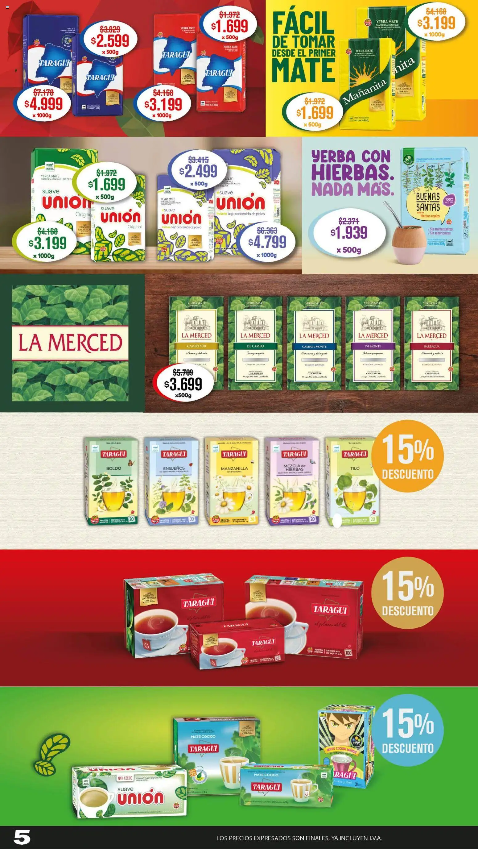 Makro ofertas │ válido desde el 06/08/2026 | Página: 5 | Productos: Hierbas, Mate, Yerba, Polvo