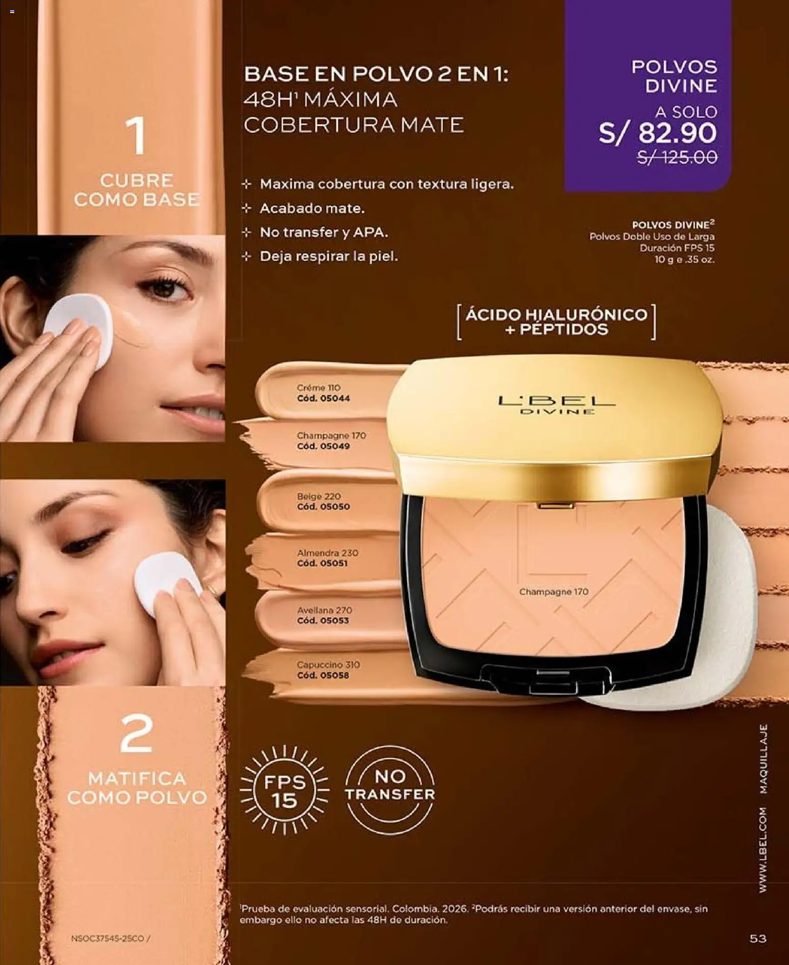Catálogo L'Bel válido desde 03/10/2026 | Página: 53 | Productos: Maquillaje, Polvo
