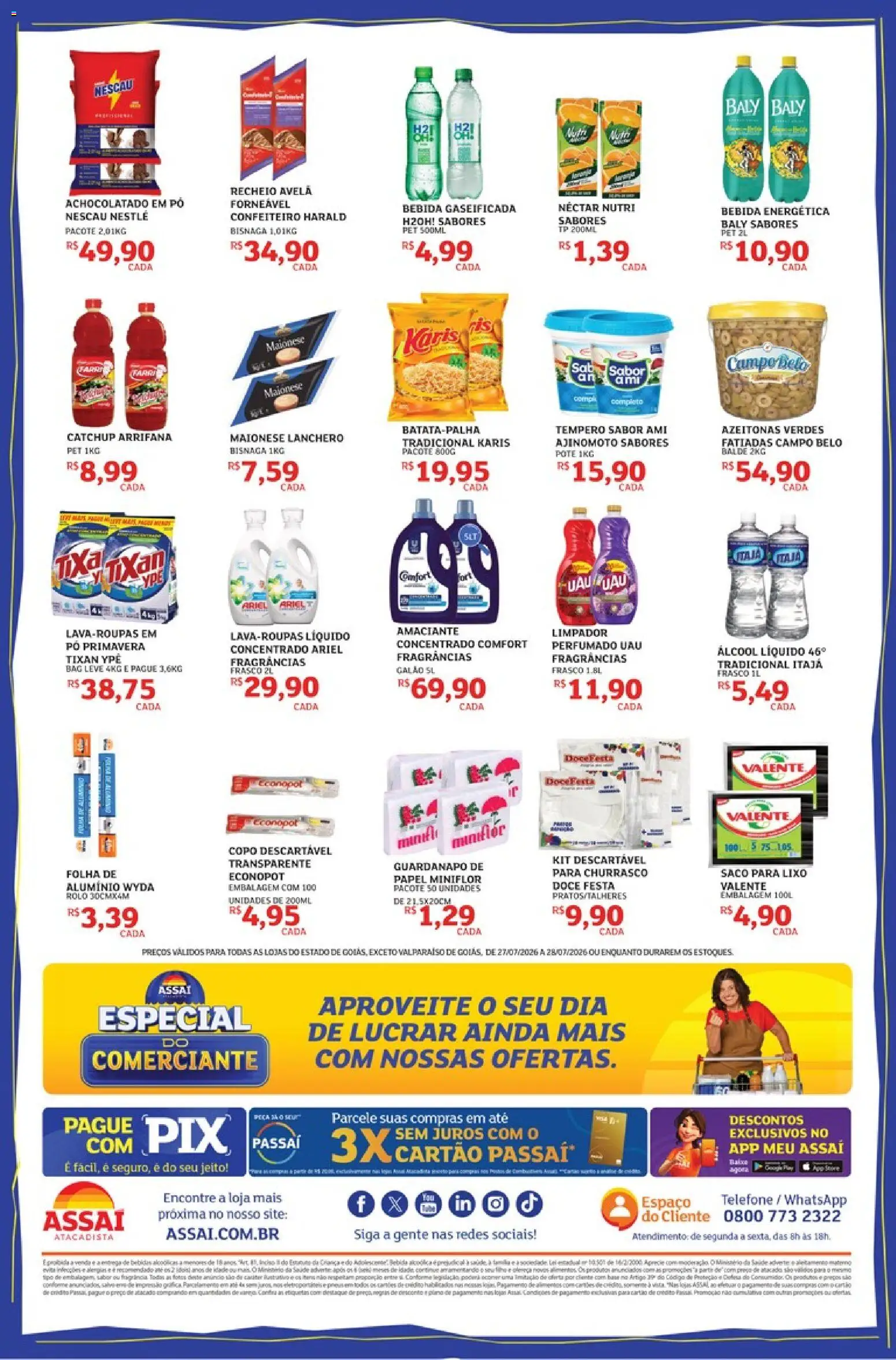 Assaí Atacadista Folheto - válido de 27/07/2026 | Página: 2 | Produtos: Rolo, Amaciante, Guardanapo, Avelã