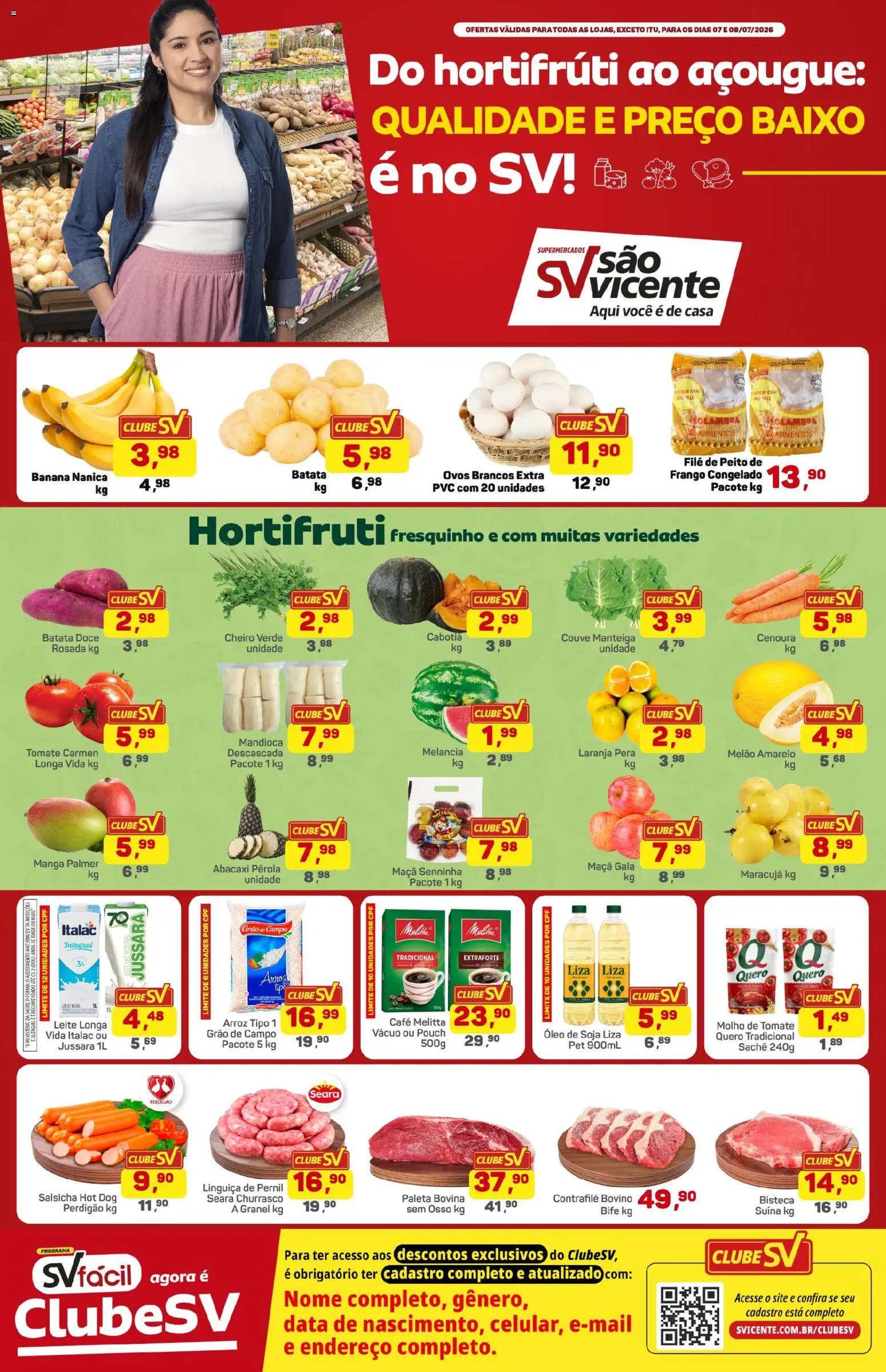 Supermercados São Vicente Folheto - válido de 07/07/2026 | Página: 1