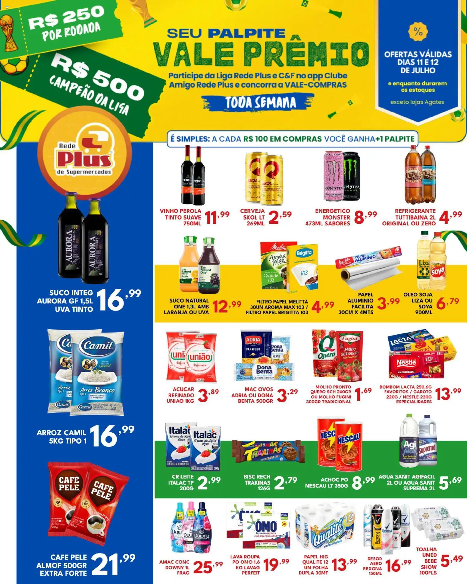 Rede Plus Supermercados Folheto - válido de 10/07/2026 | Página: 3 | Produtos: Energético, Açúcar, Creme de leite, Bombom