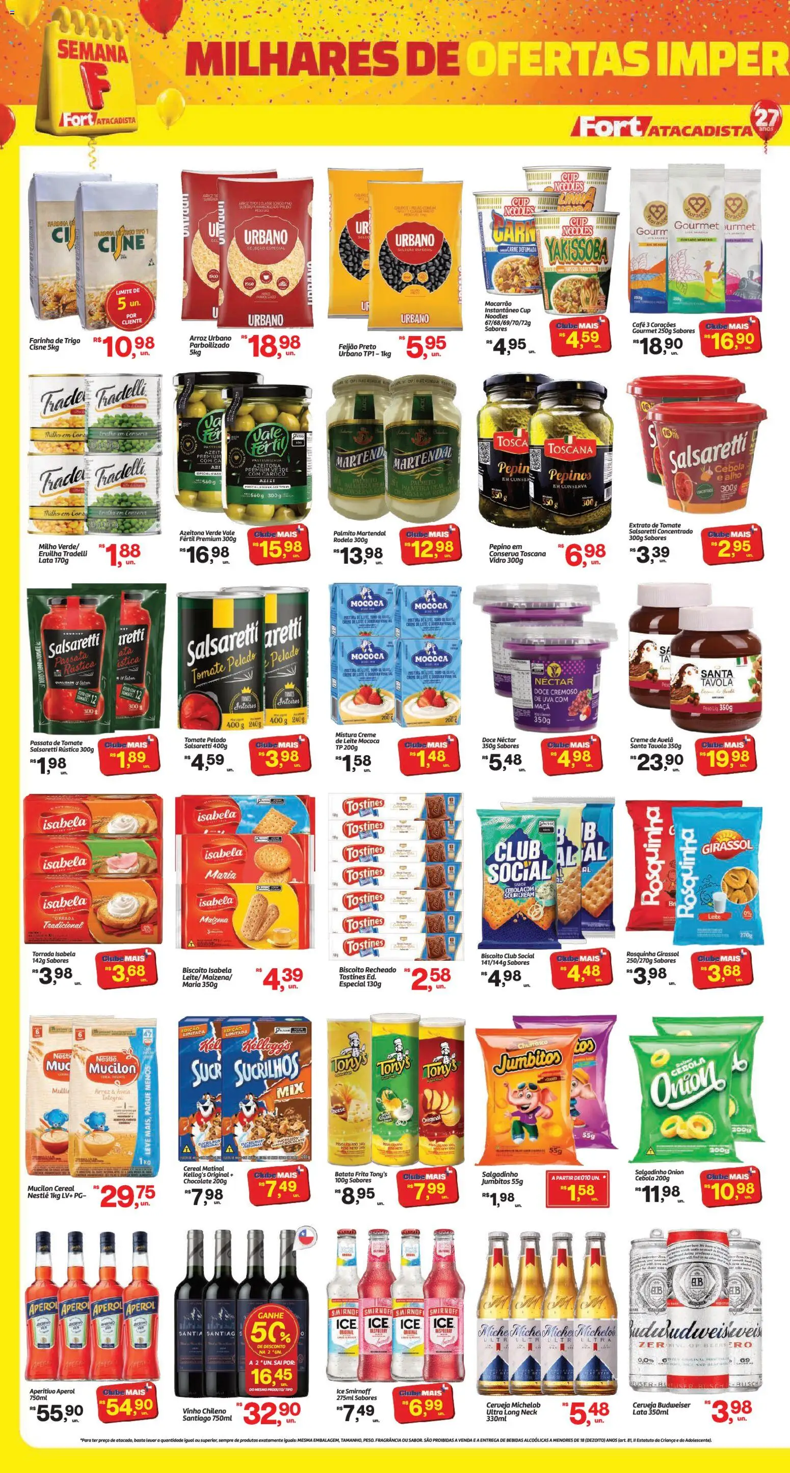 Fort Atacadista Folheto - válido de 28/09/2026 | Página: 2 | Produtos: Chocolate, Batata, Biscoito recheado, Avelã