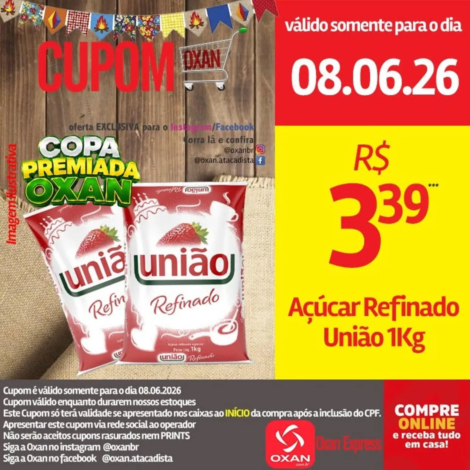 Oxan Atacadista Folheto - válido de 08.06.2026 | Página: 18 | Produtos: Copa, Açúcar
