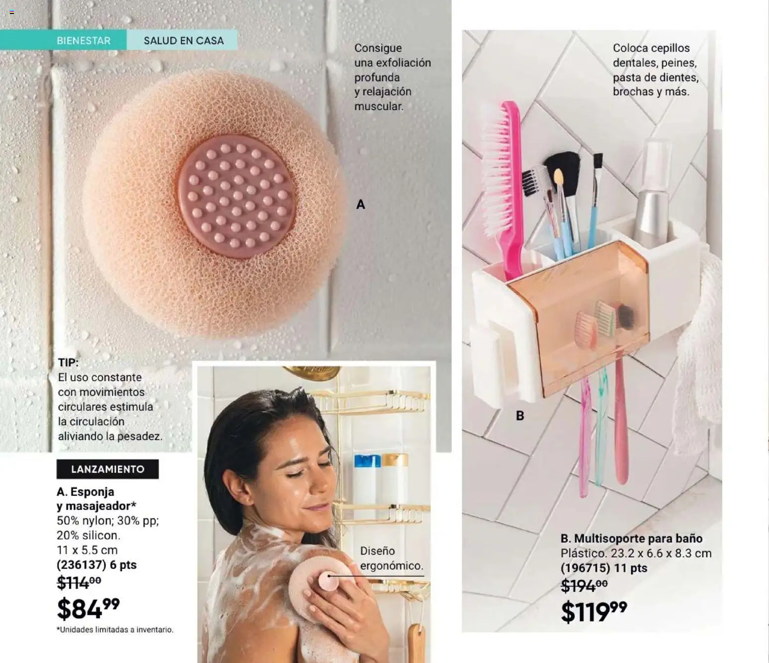 Nuevas ofertas de AVON válidas en toda la República Mexicana desde el 31/07/2026. ¡Encuentra las mejores ofertas en AVON Casa & Estilo 12 2026! | Página: 106 | Productos: Esponja, Pasta, Baño