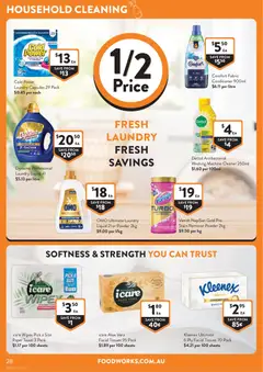 Preview of Foodworks catalogue NSW - valid from 01/07/2026 | Page: 28 | Products: Household, Powder, Sustainable, Tissues