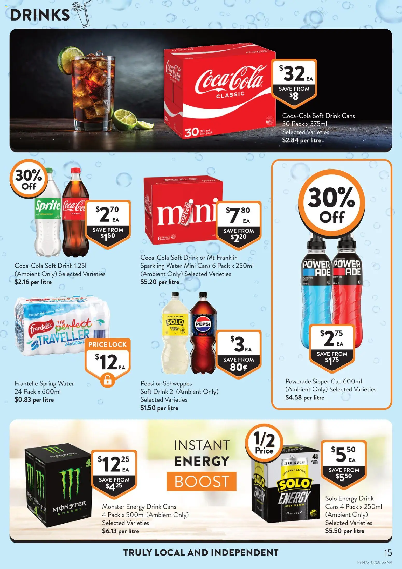 Foodworks catalogue - valid from 02/09/2026 | Page: 15 | Products: Drinks, Energy drink, Ice, Sprite