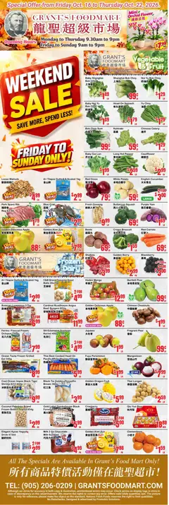 Preview of Oceans weekly flyer - Grant’s Foodmart from shop Oceans valid from Oct 16, 2026