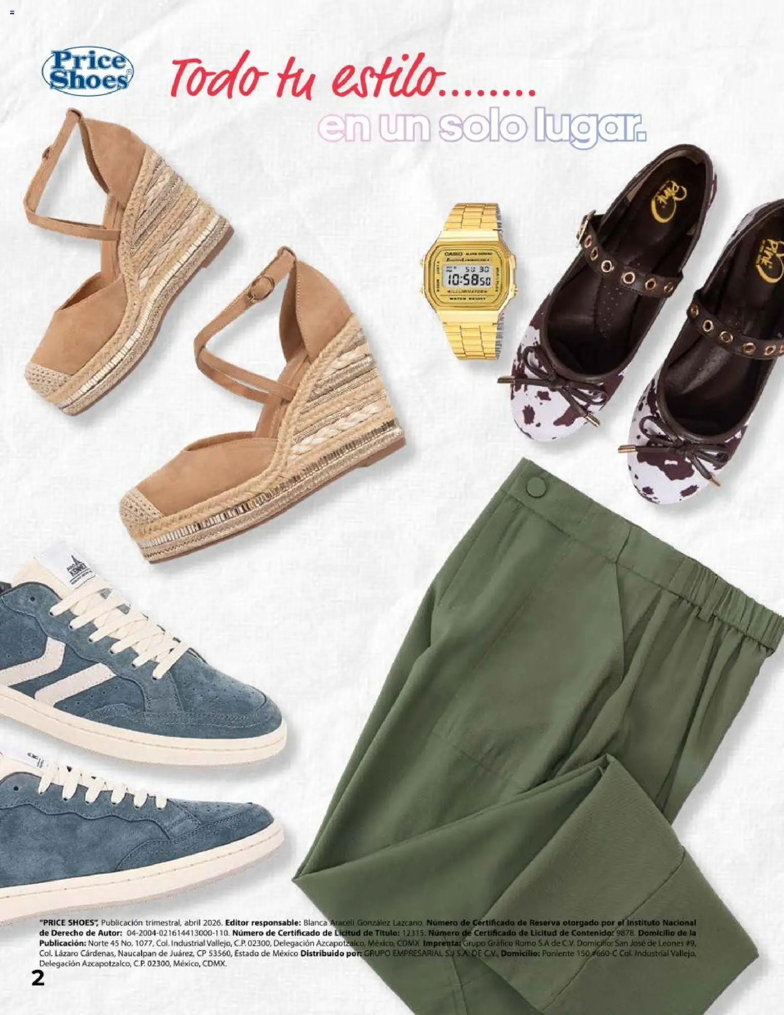 Nuevas ofertas de Price Shoes válidas en toda la República Mexicana desde el 06.05.2026. ¡Encuentra las mejores ofertas en Price Shoes catálogo Todo en uno! | Página: 2